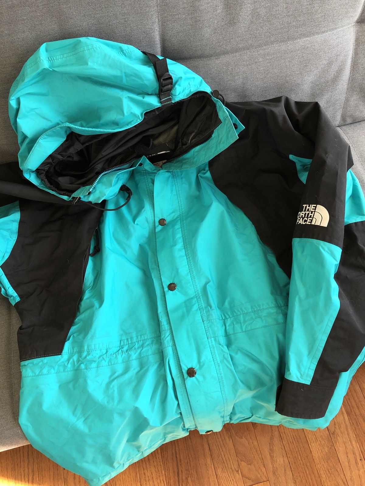 The North Face Vintage 90s The North Face Gore-Tex Aqua Teal Coat Jacket Size US L / EU 52-54 / 3 - 1 Thumbnail