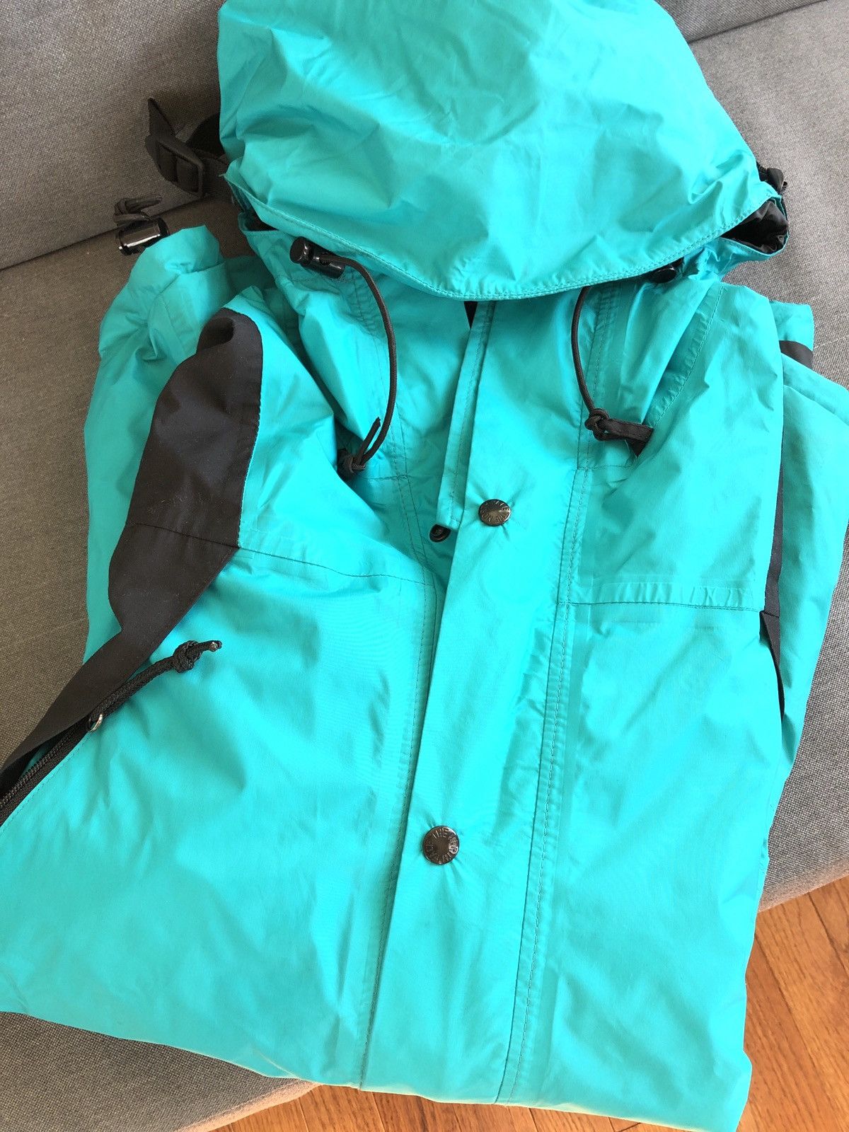 The North Face Vintage 90s The North Face Gore-Tex Aqua Teal Coat Jacket Size US L / EU 52-54 / 3 - 2 Thumbnail