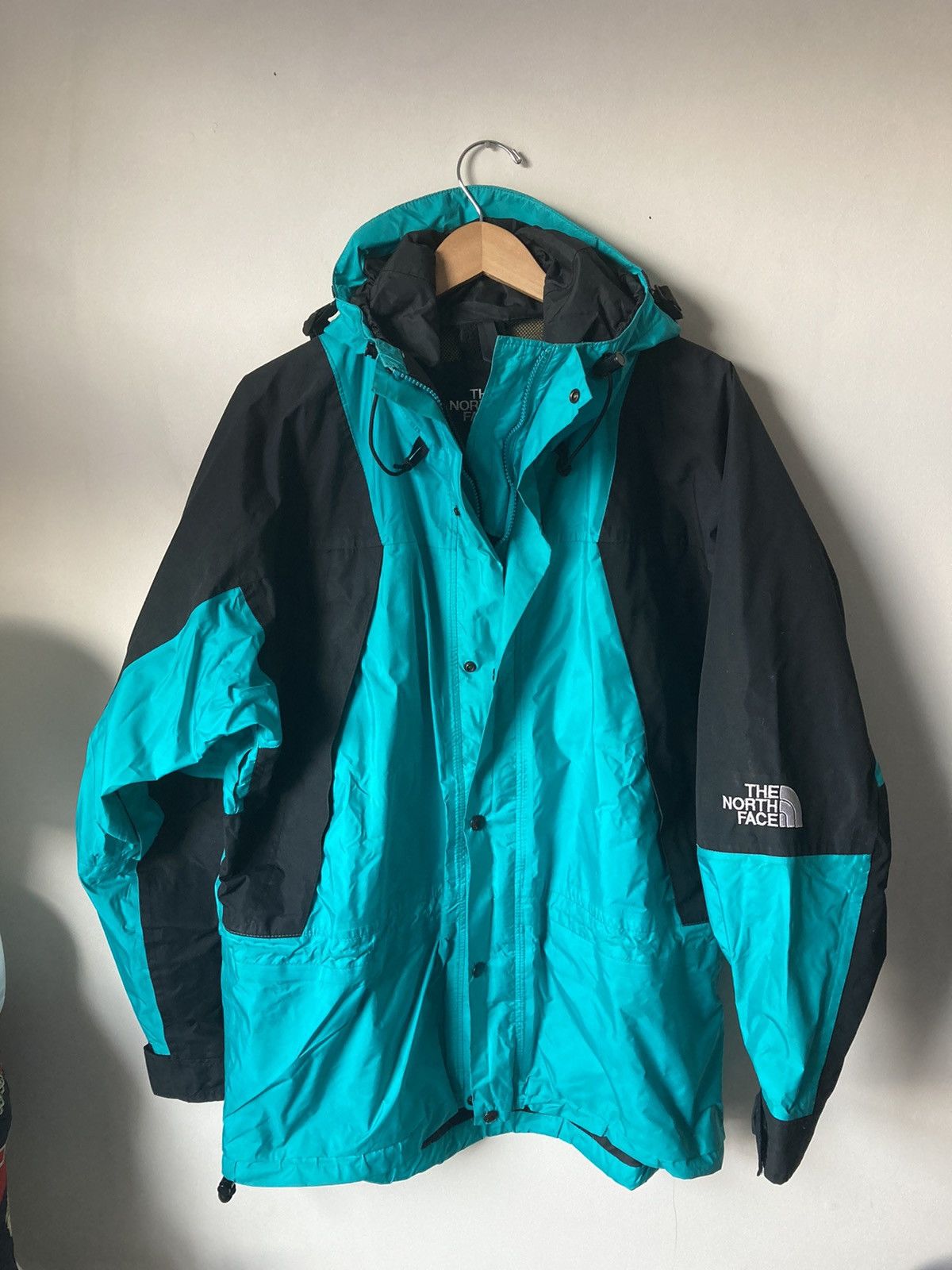 The North Face Vintage 90s The North Face Gore-Tex Aqua Teal Coat Jacket Size US L / EU 52-54 / 3 - 3 Thumbnail