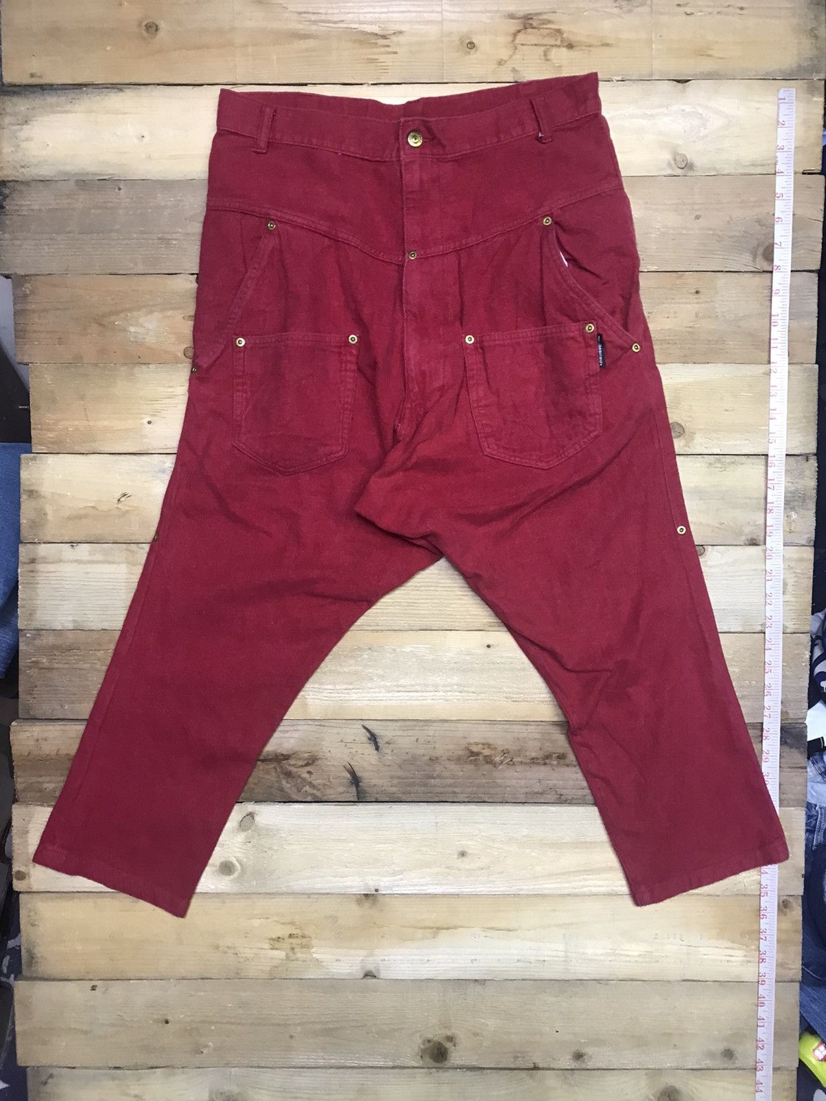 Issey Miyake × Japanese Brand × mercibeaucoup MERCIBEAUCOUP Drop Crotch Suede Cotton Parachute Pants Size US 32 / EU 48 - 1 Thumbnail