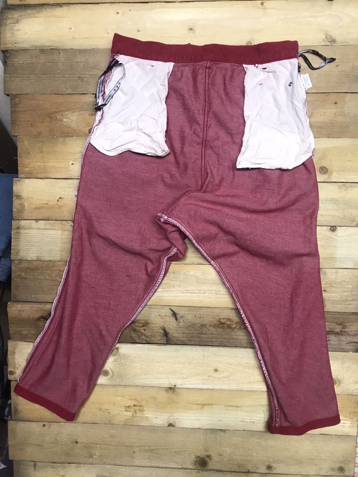 Issey Miyake × Japanese Brand × mercibeaucoup MERCIBEAUCOUP Drop Crotch Suede Cotton Parachute Pants Size US 32 / EU 48 - 18 Thumbnail