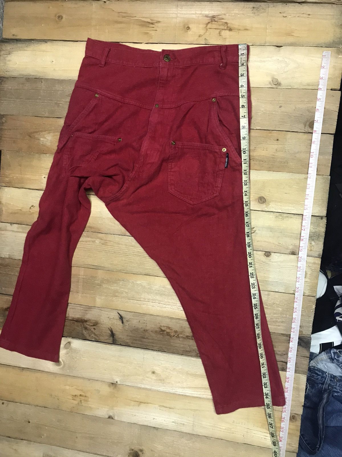 Issey Miyake × Japanese Brand × mercibeaucoup MERCIBEAUCOUP Drop Crotch Suede Cotton Parachute Pants Size US 32 / EU 48 - 11 Thumbnail