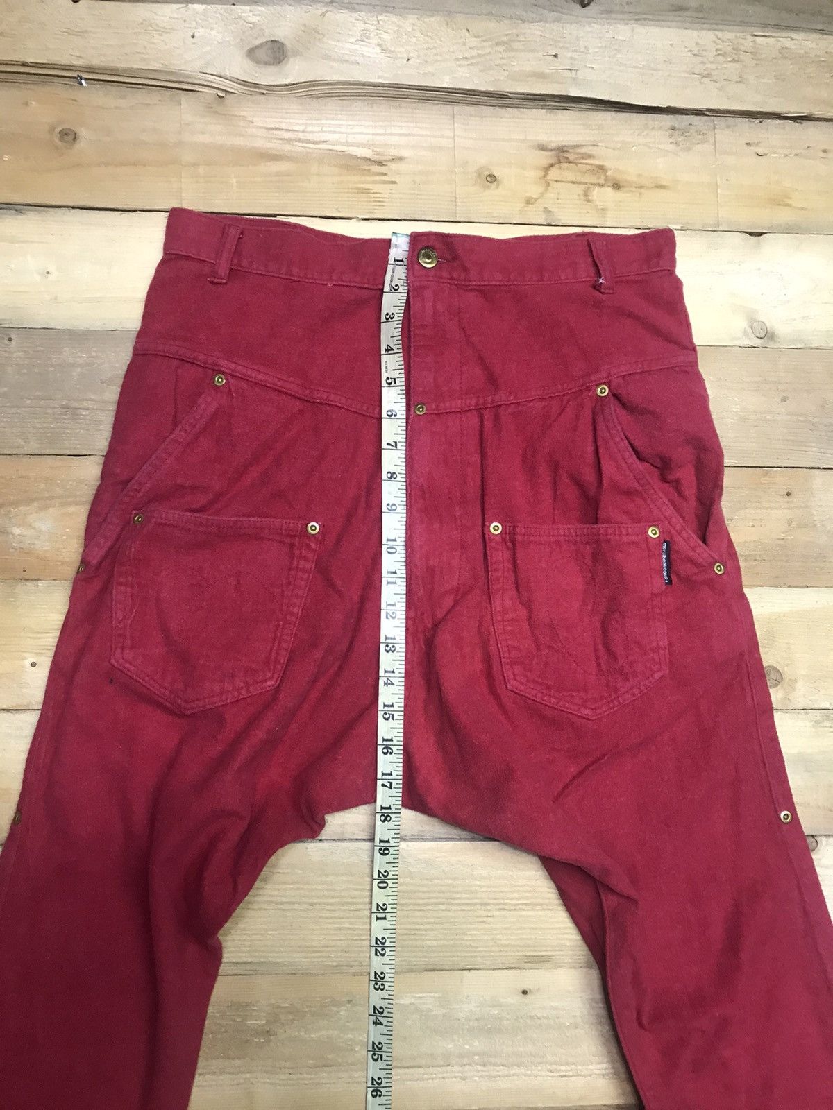 Issey Miyake × Japanese Brand × mercibeaucoup MERCIBEAUCOUP Drop Crotch Suede Cotton Parachute Pants Size US 32 / EU 48 - 6 Thumbnail