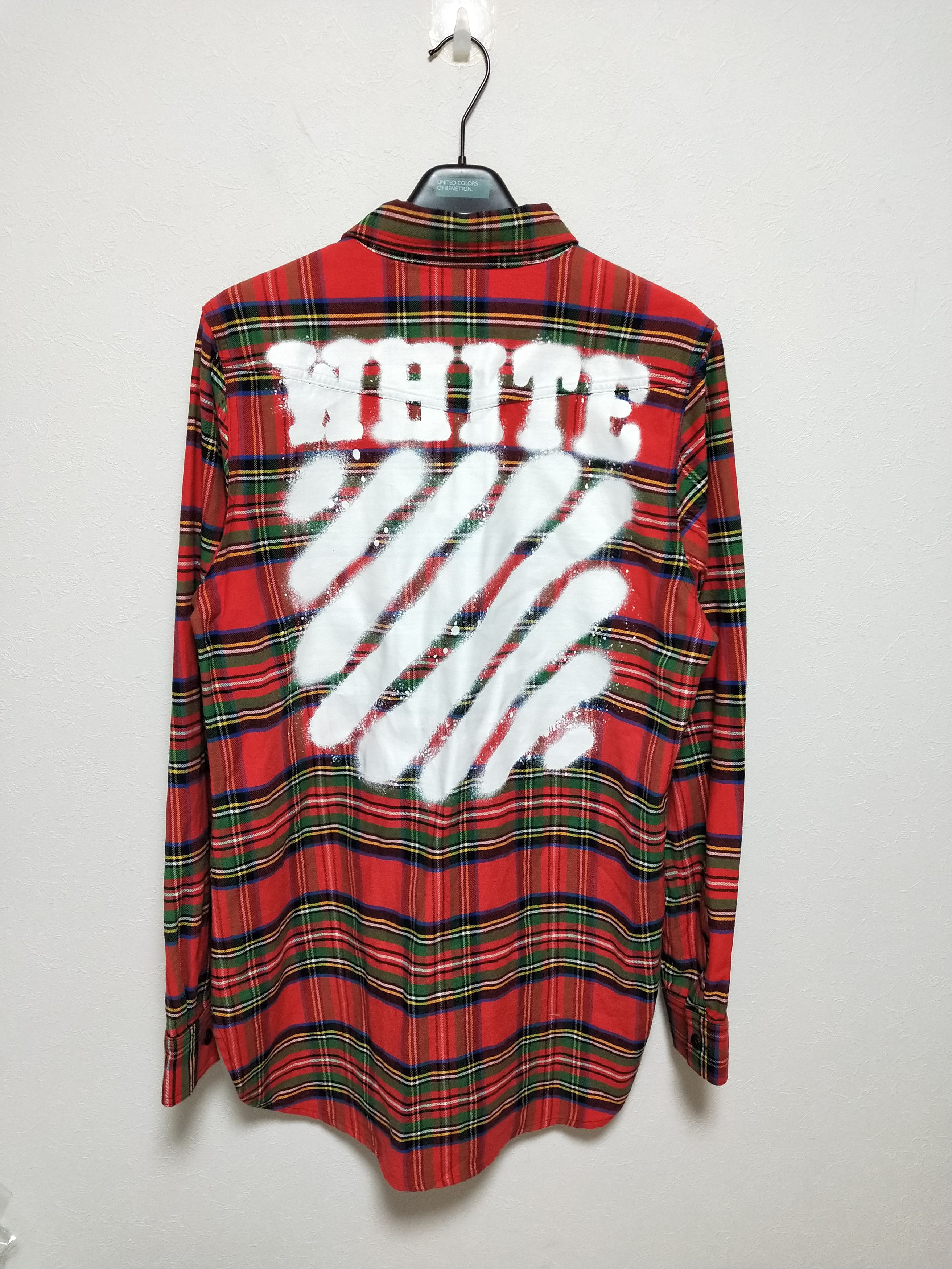 Off-White Diag Spray Check Flannel Shirt | Grailed