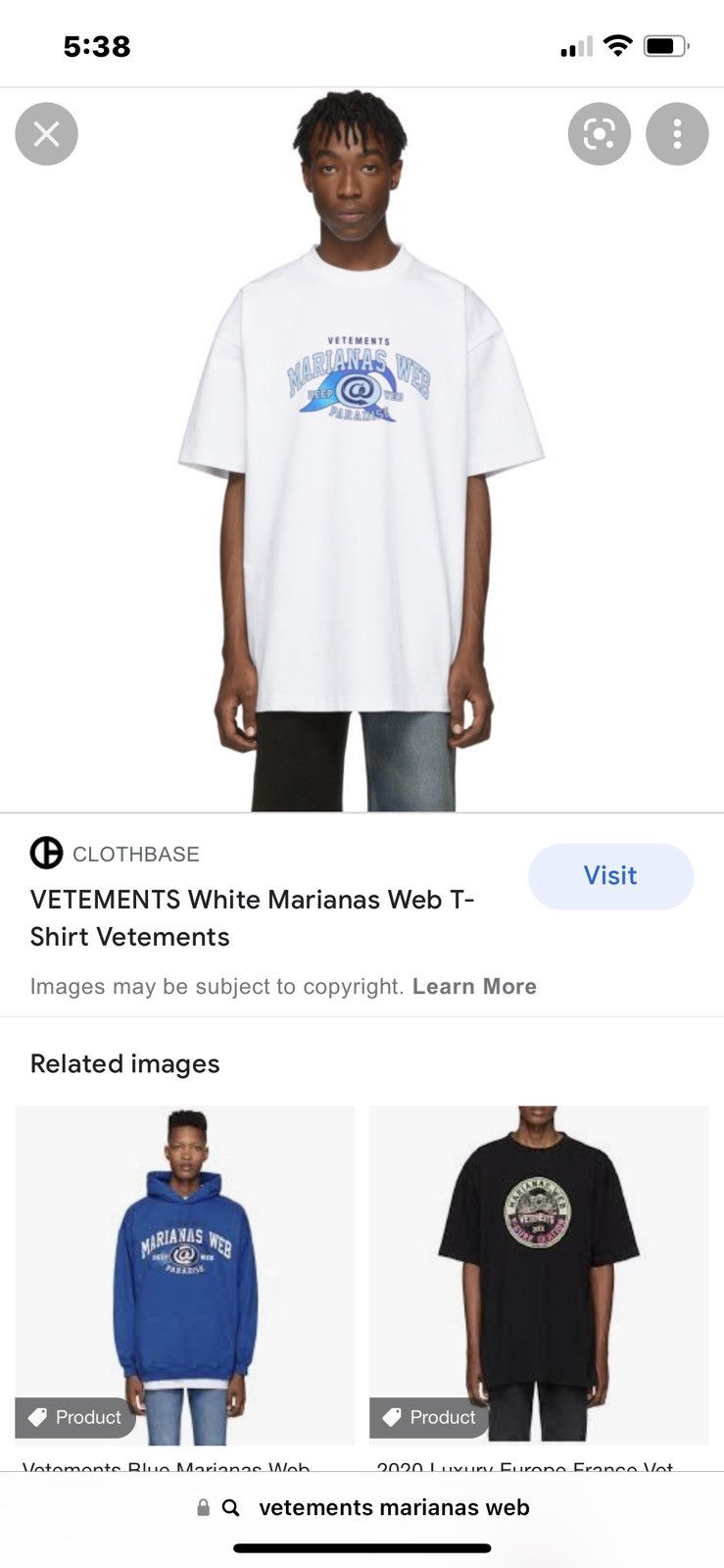 トップス VETEMENTS 19AW Marianas Web Tee VETEMENTS 19AW Marianas Web L/S Tee - メルカリ