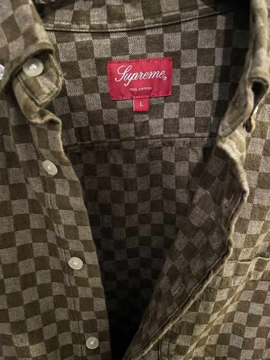 Supreme best sale checkered shirt