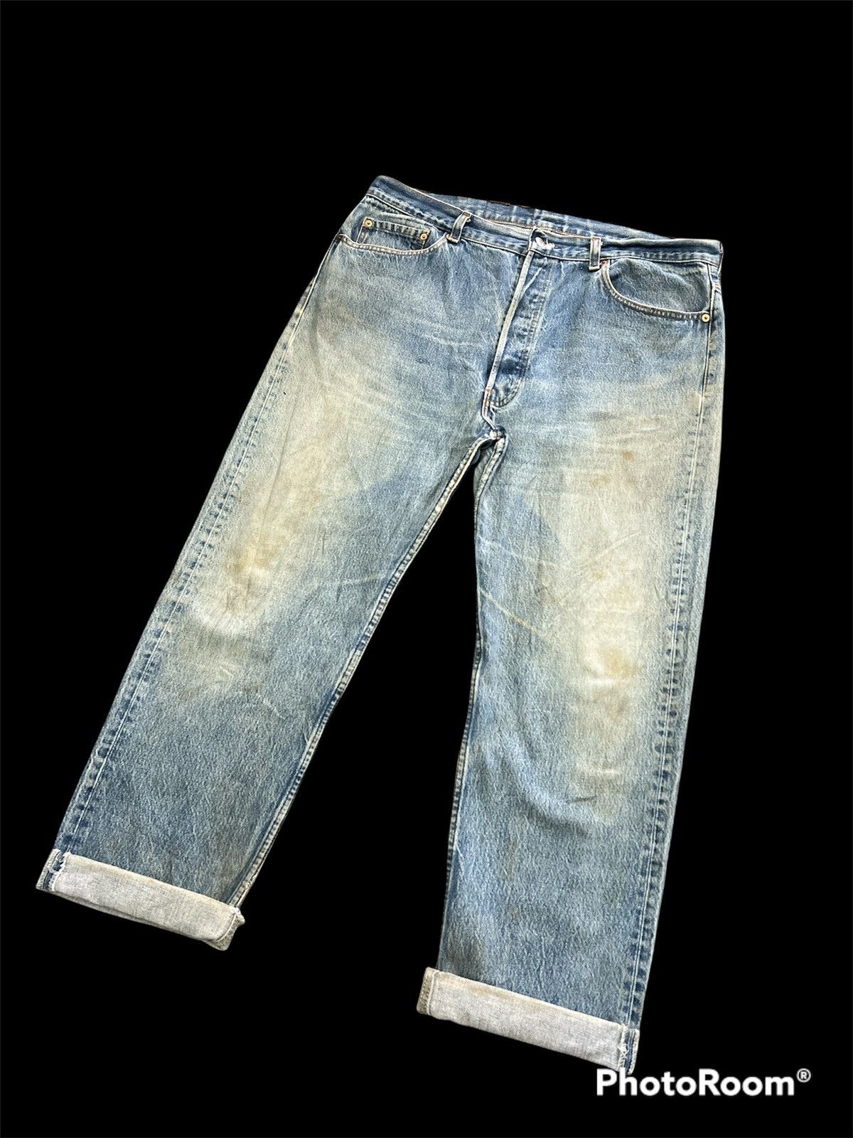 Levi's Vintage Clothing × Vintage Vintage Levis 501 Distressed Blue Washers Denim Pants Size US 38 / EU 54 - 4 Thumbnail