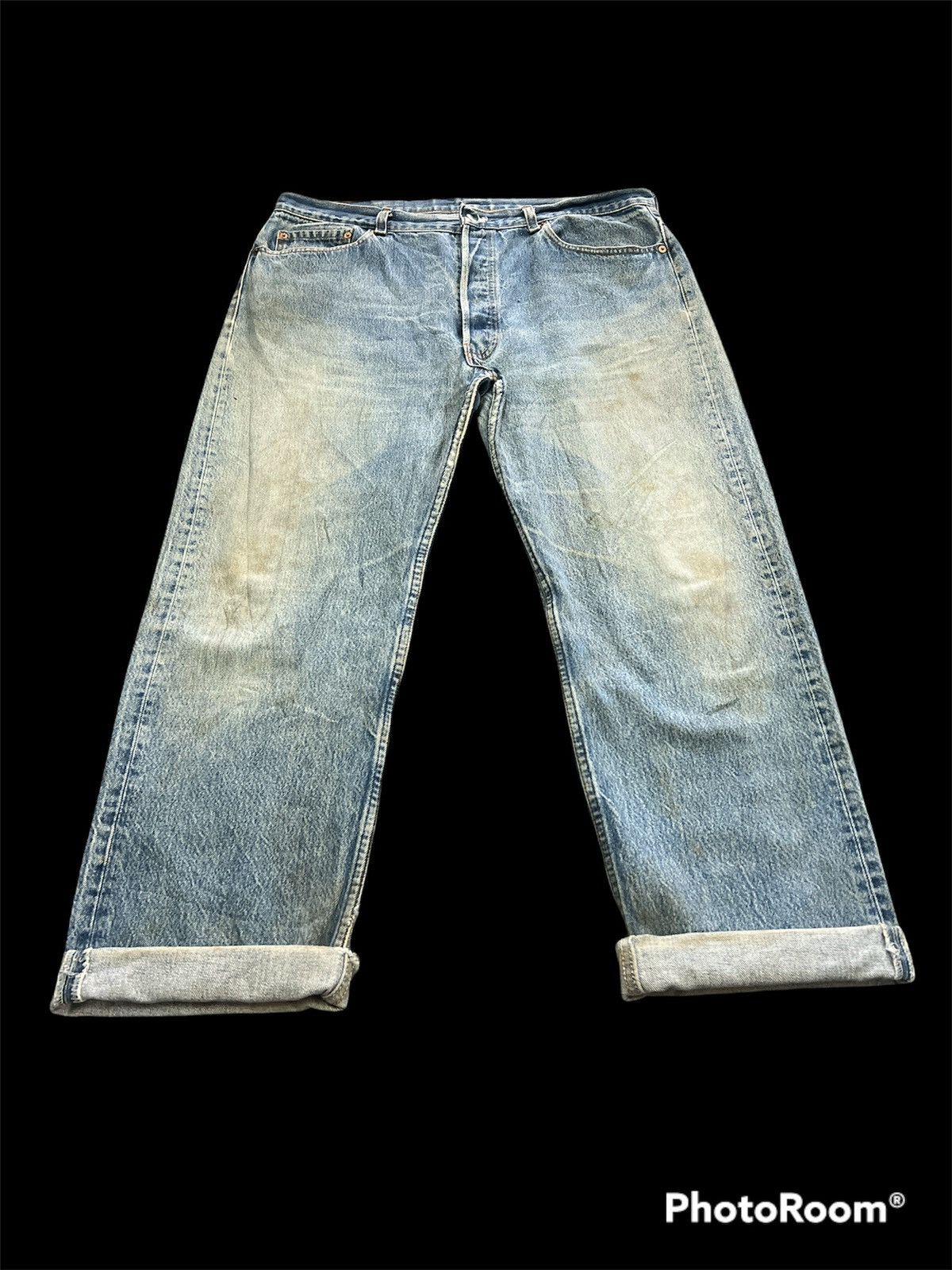 Levi's Vintage Clothing × Vintage Vintage Levis 501 Distressed Blue Washers Denim Pants Size US 38 / EU 54 - 2 Thumbnail
