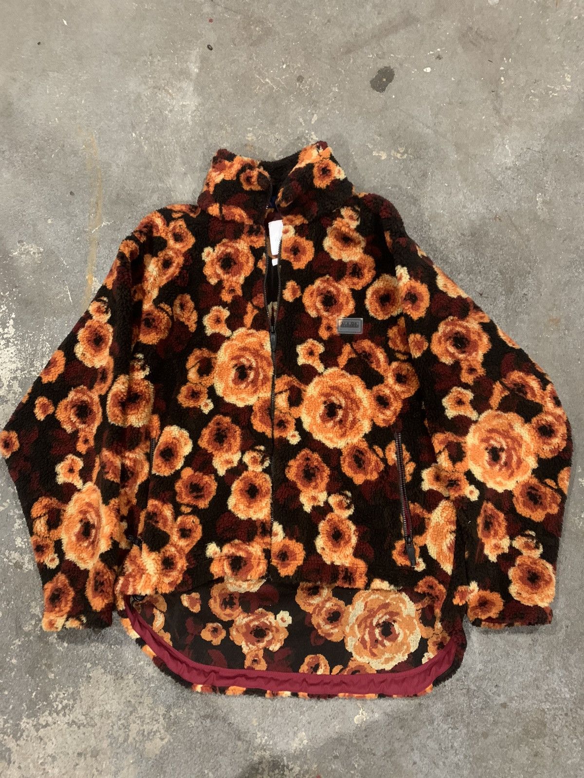 MARTINE ROSE X NAPAPIJRI MARTINE ROSE NAPAPIJRI T-EMIN JACQUARD FLORAL FLEECE JACKET