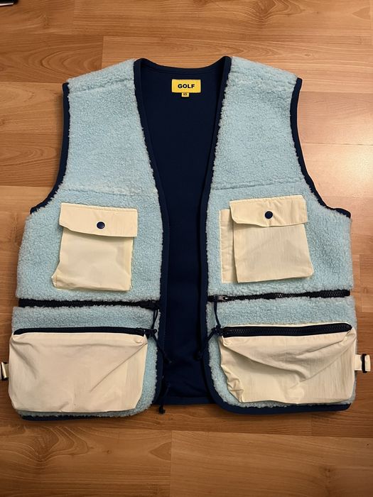 Golf Wang Golf Wang Utility Sherpa Vest Blue | Grailed