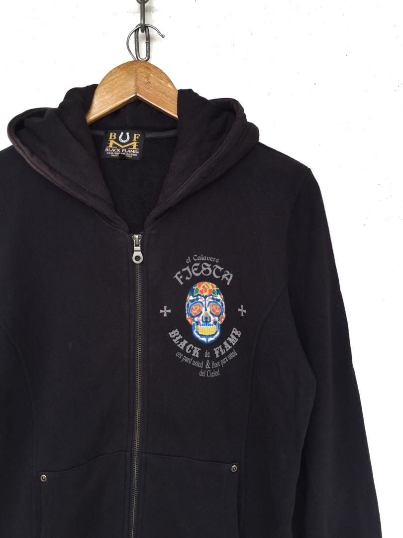 Hysteric Glamour 💥Japanese Black Flame Sweater Hoodie Zipper Size US M / EU 48-50 / 2 - 5 Thumbnail