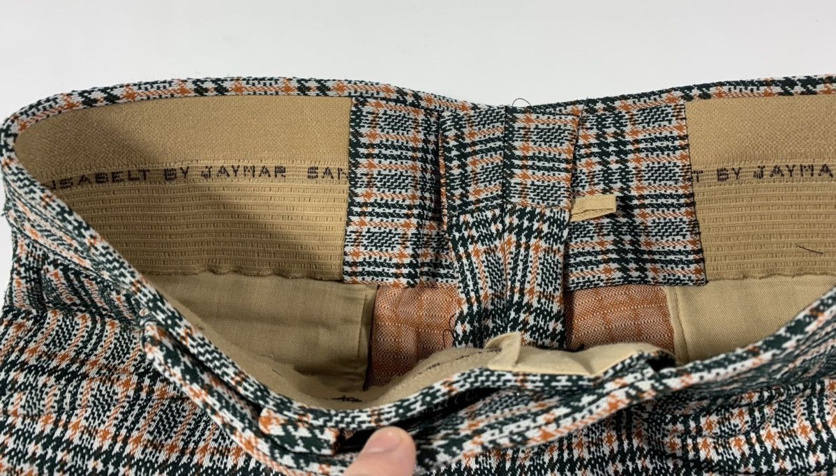Other 1960’s Sans-A-Belt Jaymar Polyester Slacks (Green/ Plaid) Size US 34 / EU 50 - 2 Thumbnail