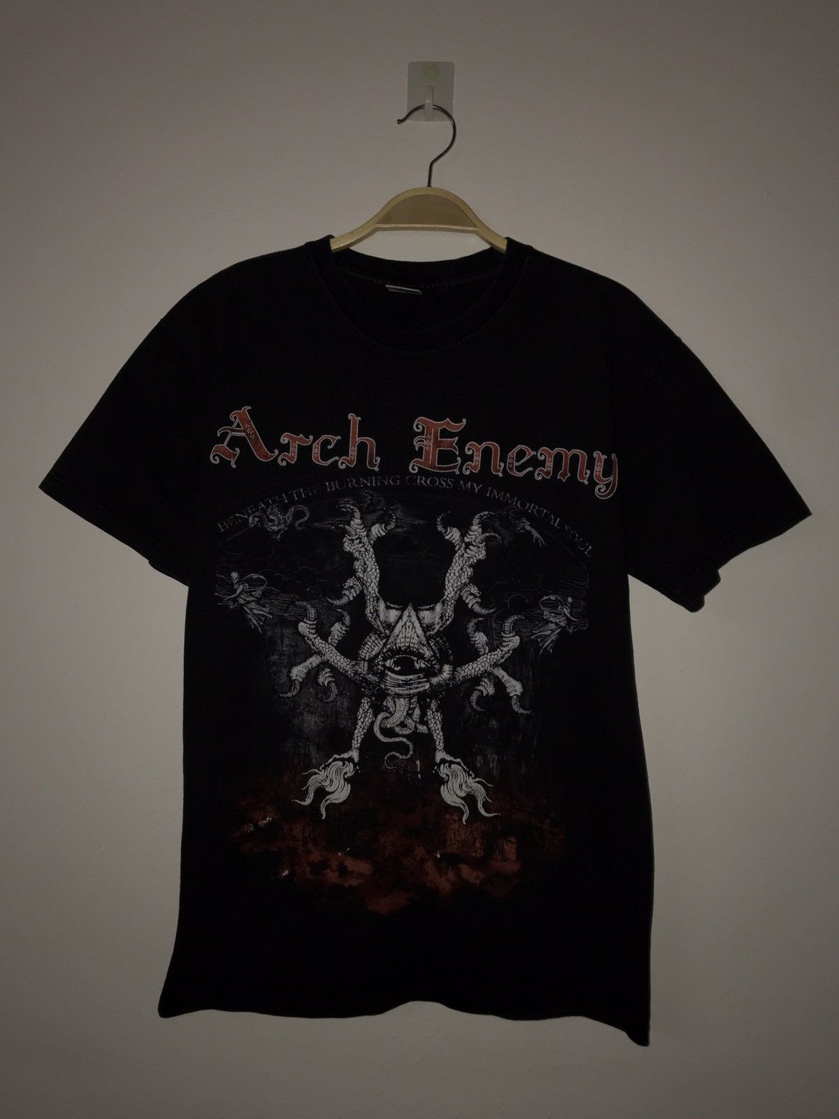 Arch Enemy Flames Tiger Men's T-Shirt Black/Grey Regular