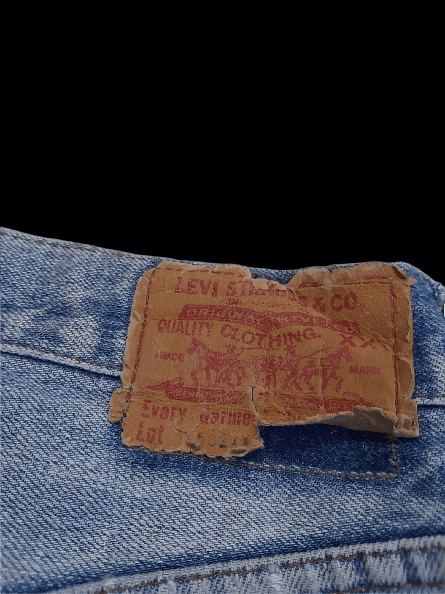 Levi's × Vintage 502XX LEVIS BIG E REDLINE SELVEDGE DENIM (D591) Size US 27 - 9 Thumbnail