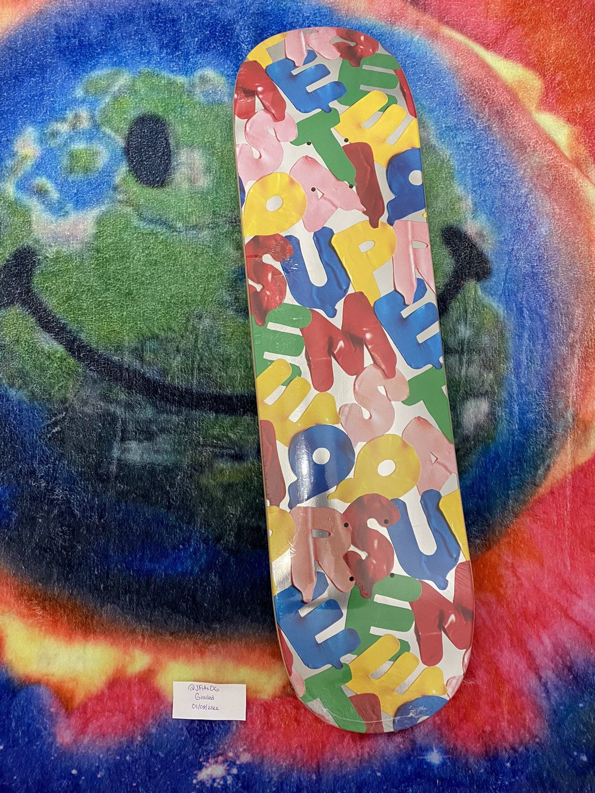 Supreme Balloons Skateboard Silver