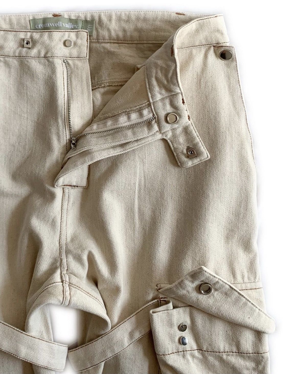 Japanese Brand Cromwell Valley Un-dyed Bondage Cargo Pants Size US 35 - 3 Thumbnail