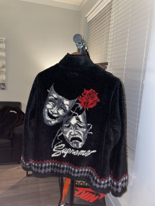 Supreme Supreme Drama Mask Fleece Jacket Black (SS20) | Grailed