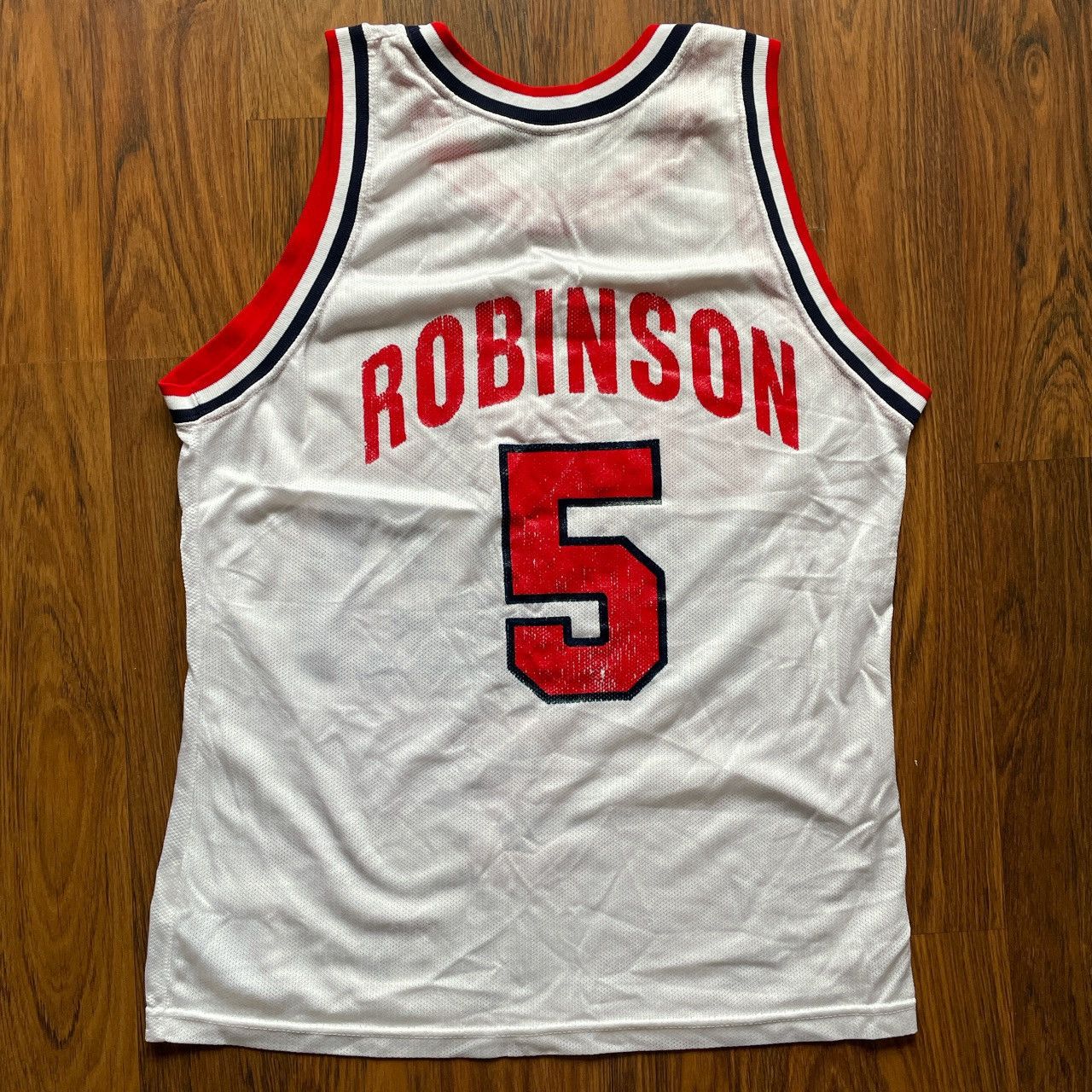 Vintage 1992 Champion Team USA David Robinson store White Jersey Size 44 XL