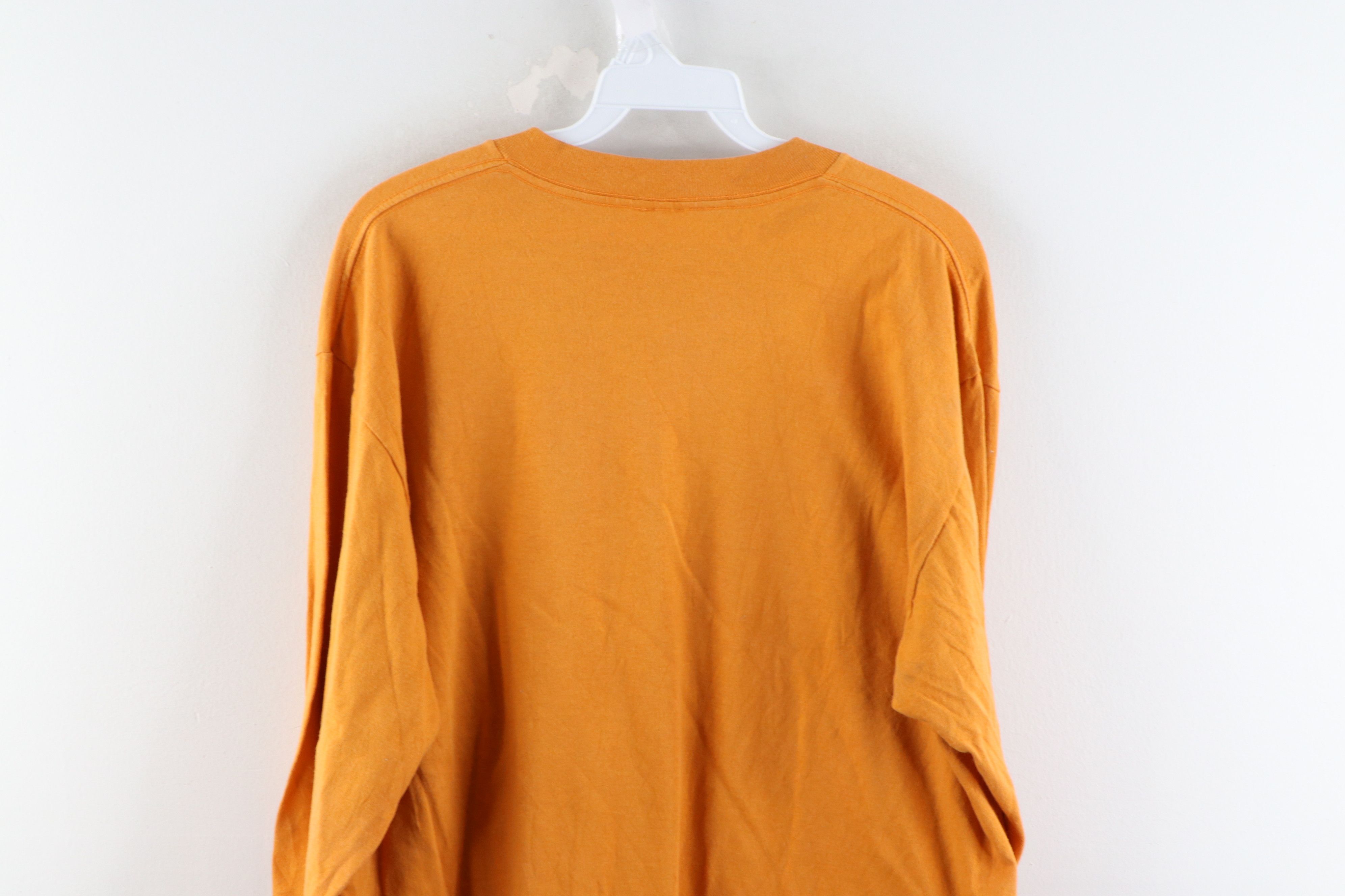 Vintage Vintage 90s Streetwear Blank Long Sleeve T-Shirt Gold Size US XL / EU 56 / 4 - 6 Thumbnail