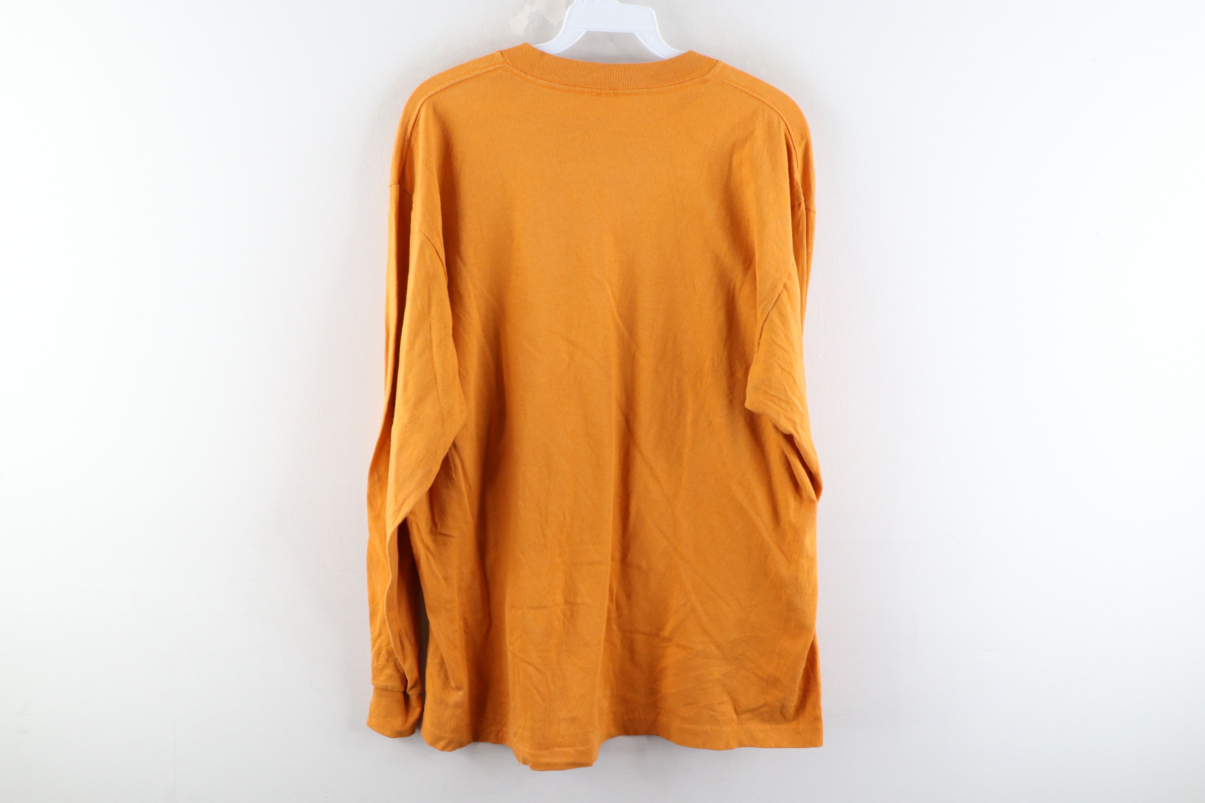 Vintage Vintage 90s Streetwear Blank Long Sleeve T-Shirt Gold Size US XL / EU 56 / 4 - 5 Thumbnail