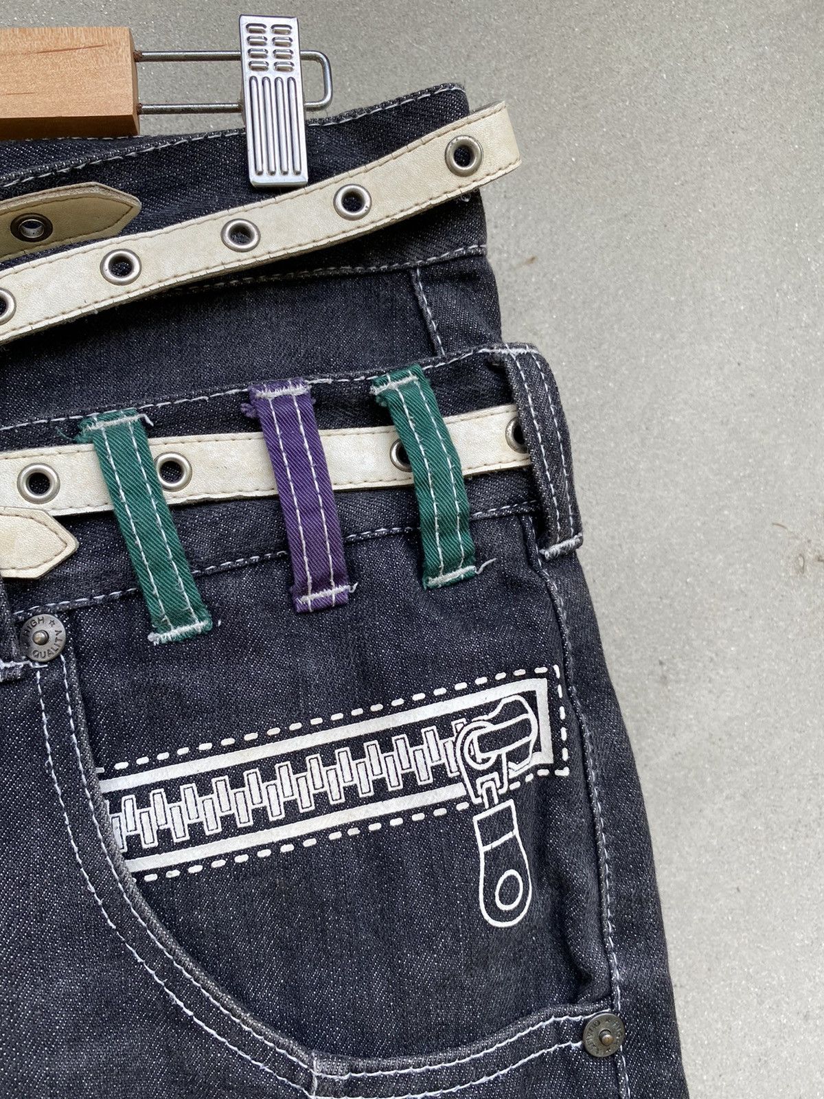 Designer × Japanese Brand Japanese Brand X Nylaus double waist jeans Size US 33 - 8 Thumbnail