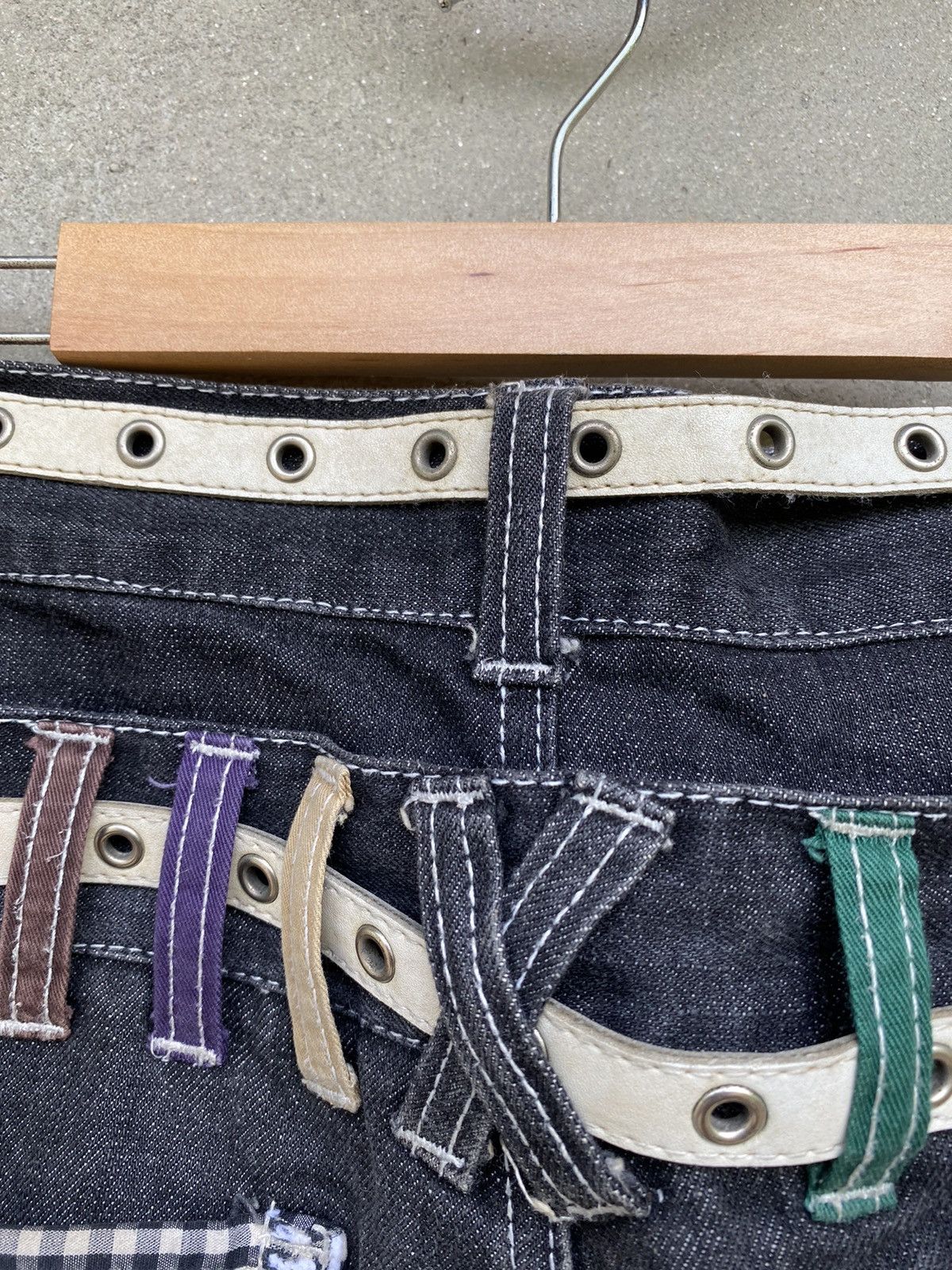 Designer × Japanese Brand Japanese Brand X Nylaus double waist jeans Size US 33 - 13 Thumbnail