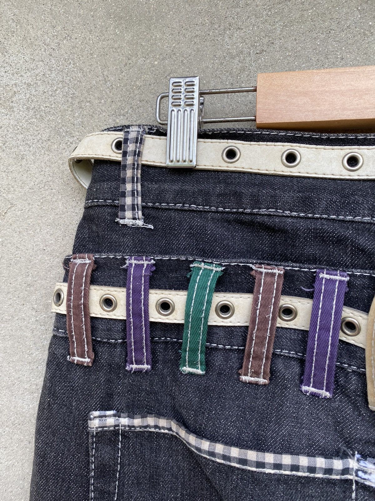 Designer × Japanese Brand Japanese Brand X Nylaus double waist jeans Size US 33 - 14 Thumbnail