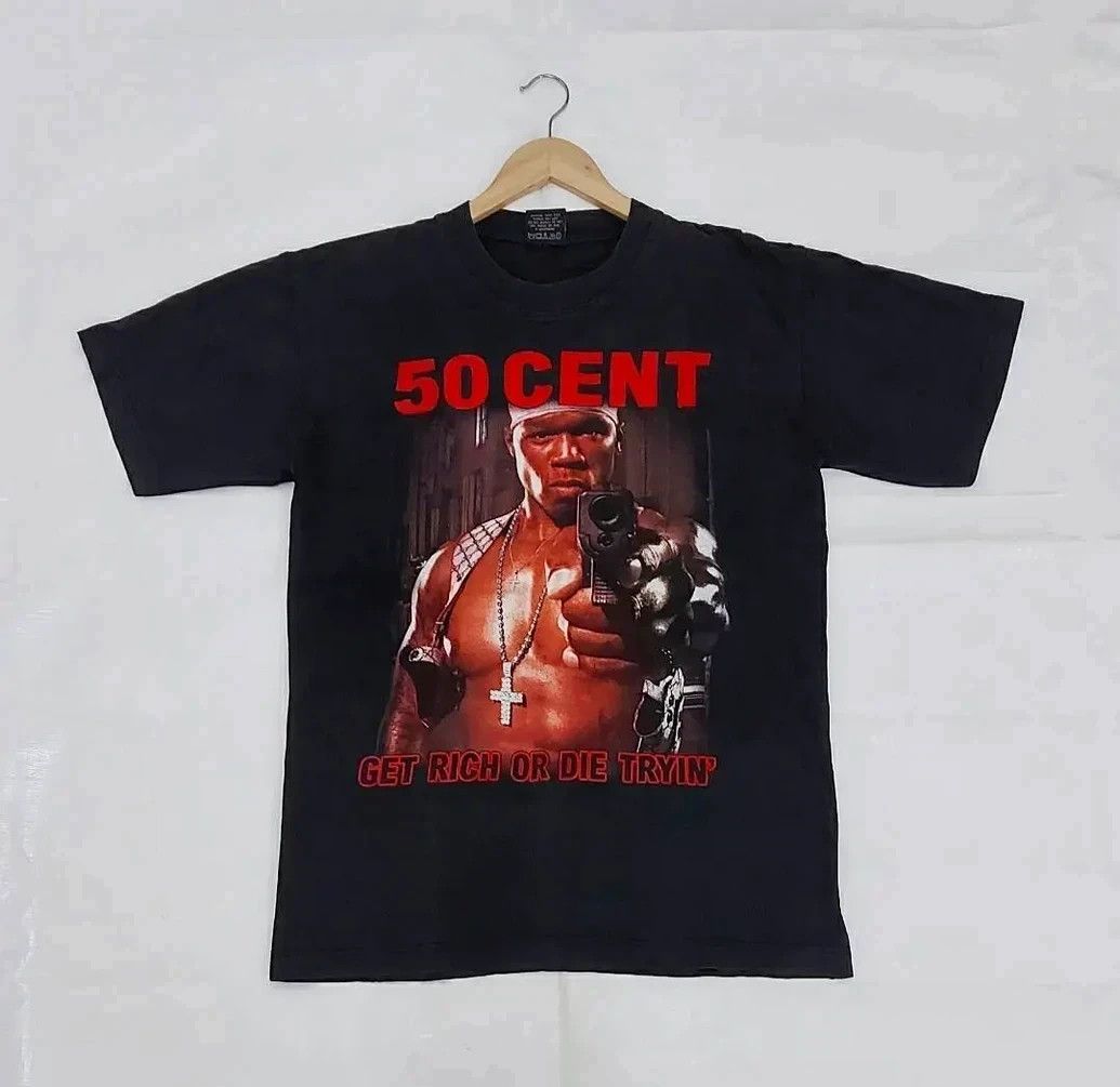 50 Cent 'Get Rich' T-Shirt – Offiziell Lizenziert | Unisex Aus Baumwolle