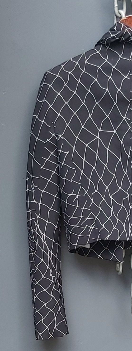 Haider Ackermann Haider Ackermann Geometric Pattern Shawl Collar Jacket Size US XS / EU 42 / 0 - 7 Thumbnail