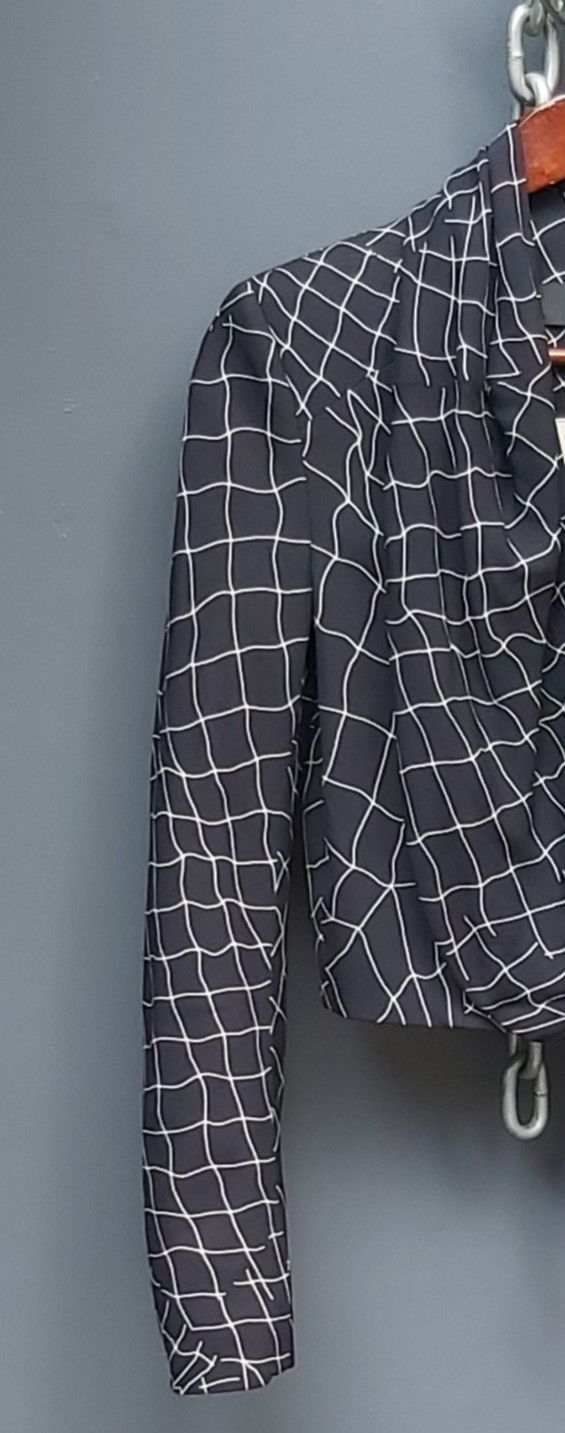Haider Ackermann Haider Ackermann Geometric Pattern Shawl Collar Jacket Size US XS / EU 42 / 0 - 6 Thumbnail
