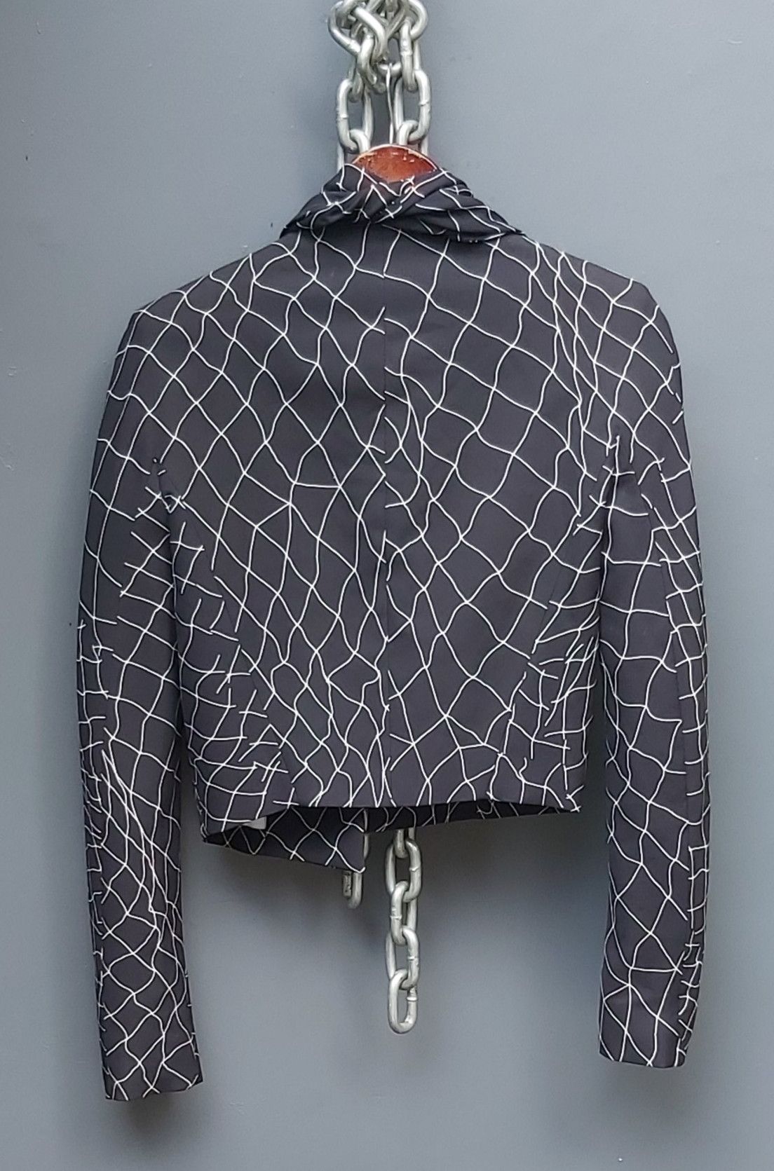 Haider Ackermann Haider Ackermann Geometric Pattern Shawl Collar Jacket Size US XS / EU 42 / 0 - 9 Thumbnail