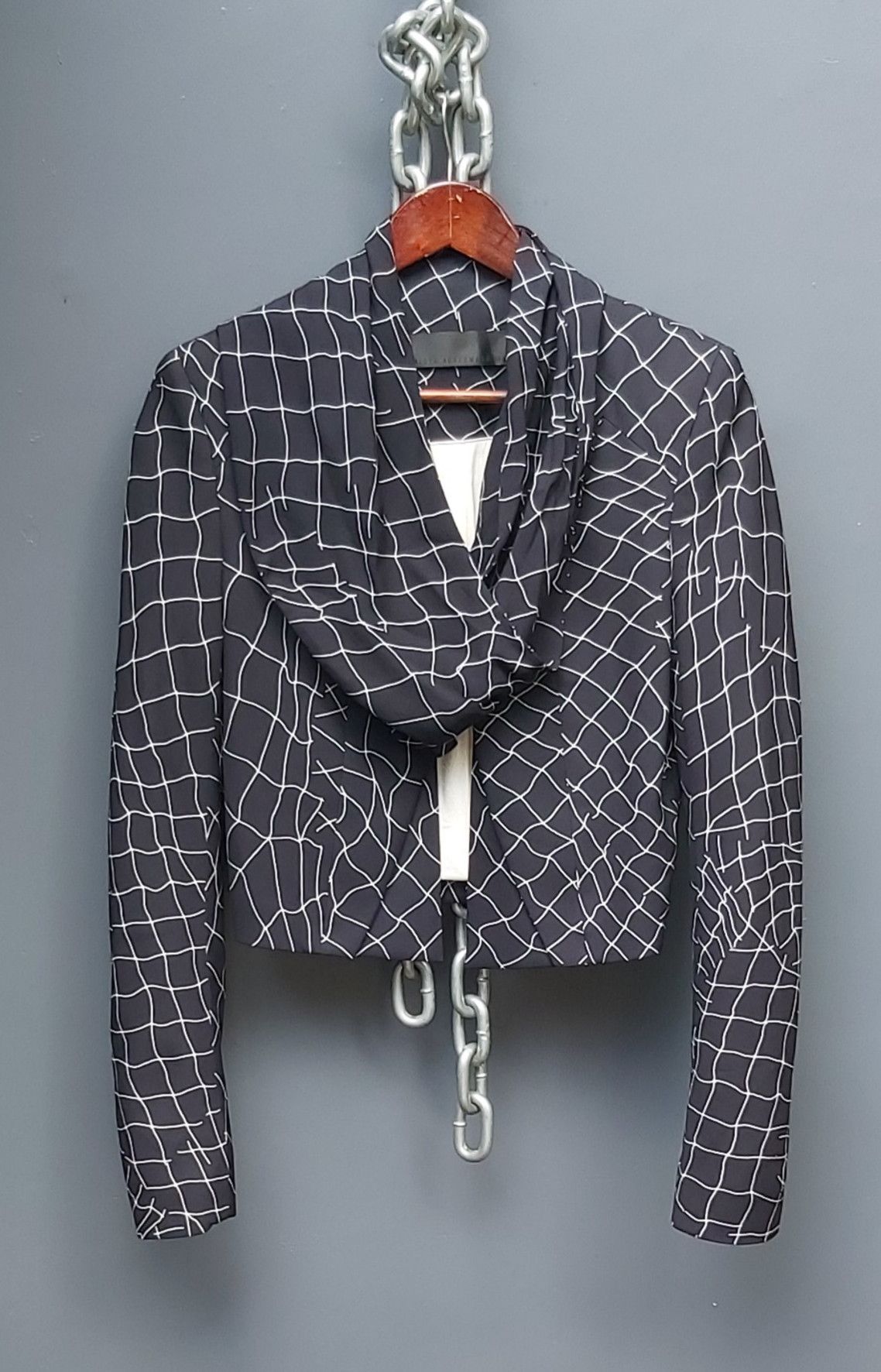 Haider Ackermann Haider Ackermann Geometric Pattern Shawl Collar Jacket Size US XS / EU 42 / 0 - 3 Thumbnail