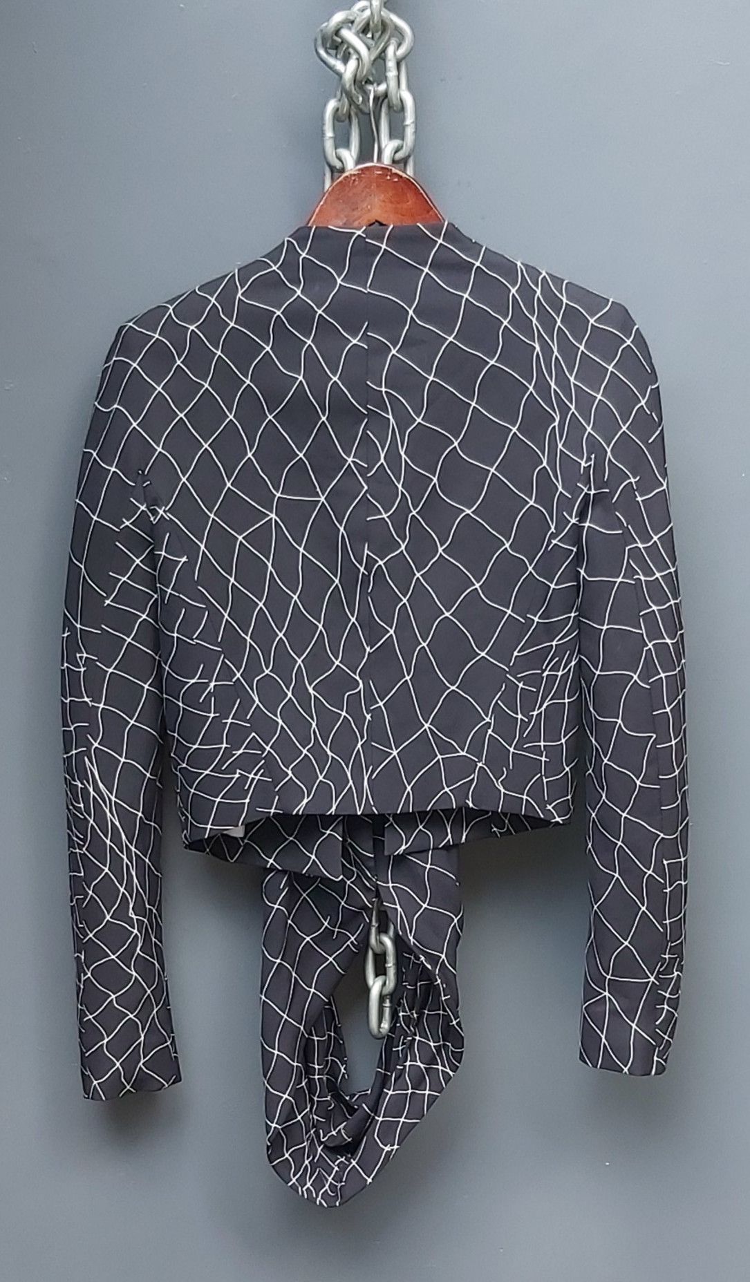 Haider Ackermann Haider Ackermann Geometric Pattern Shawl Collar Jacket Size US XS / EU 42 / 0 - 8 Thumbnail
