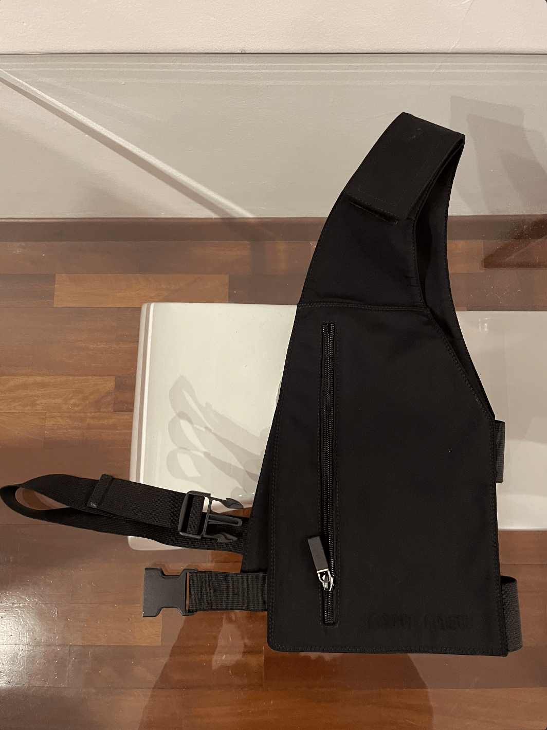 image of Miu Miu Prada Holster Harness Shoulder Bag Ss99 in Black, Men's