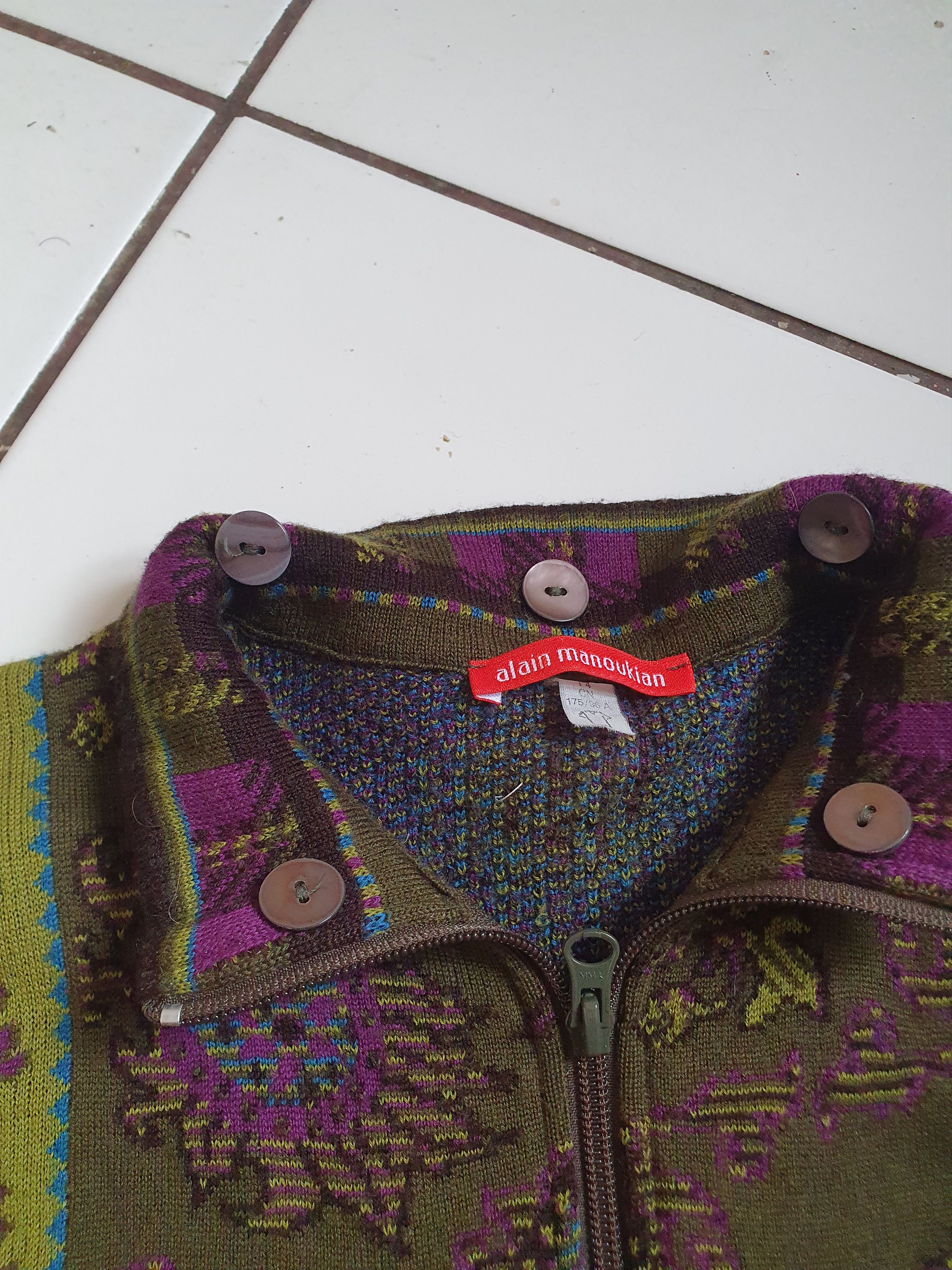 Vintage Alain Manoukian W' sweater cardigan,sz M Size US M / EU 48-50 / 2 - 6 Thumbnail