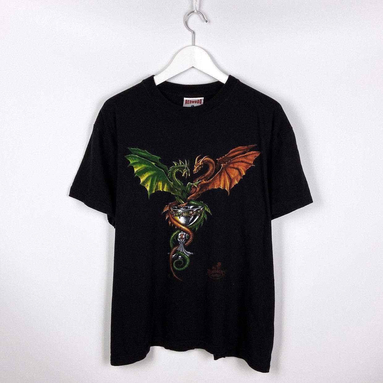 Vintage Vintage 90s Alchemy Gothic Dragons Holy Graal tee Redwood Size US L / EU 52-54 / 3 - 1 Thumbnail