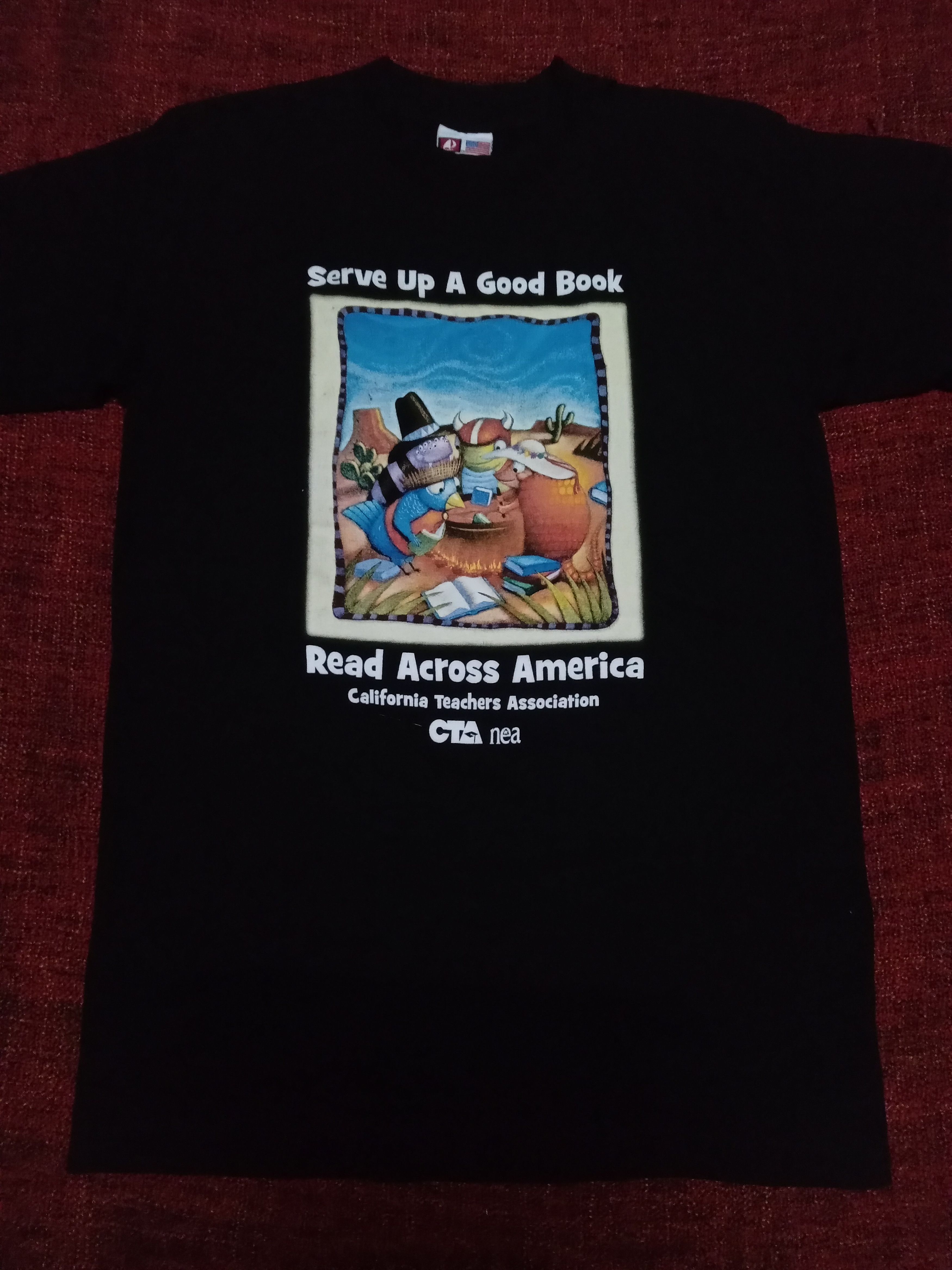 Cartoon Network × Vintage Vintage promo Read Across America tee T shirt Art poster Size US M / EU 48-50 / 2 - 1 Thumbnail