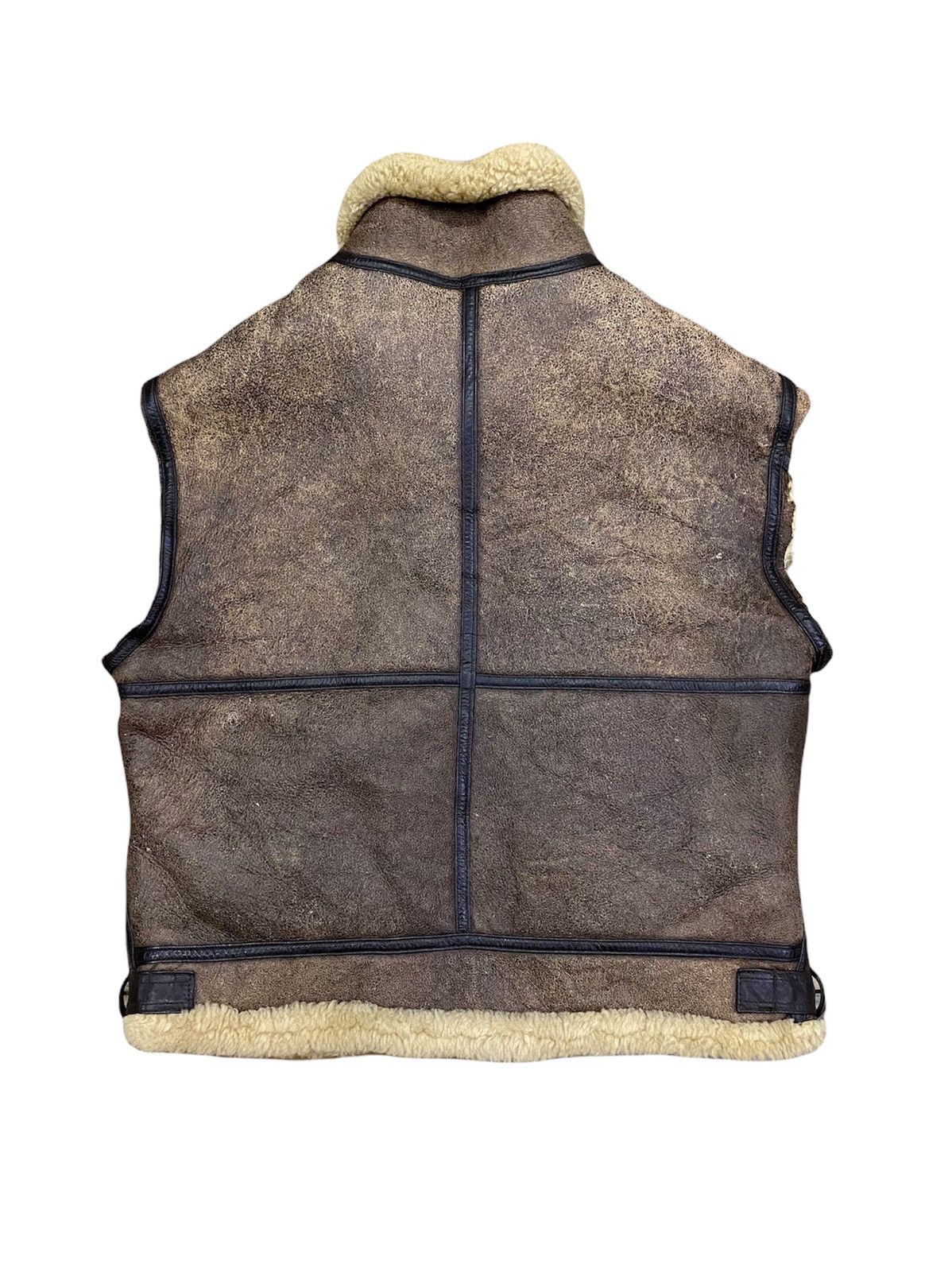 Genuine Leather Vintage Harajuku Mother B3 Sleeveless Jacket Size US L / EU 52-54 / 3 - 3 Thumbnail