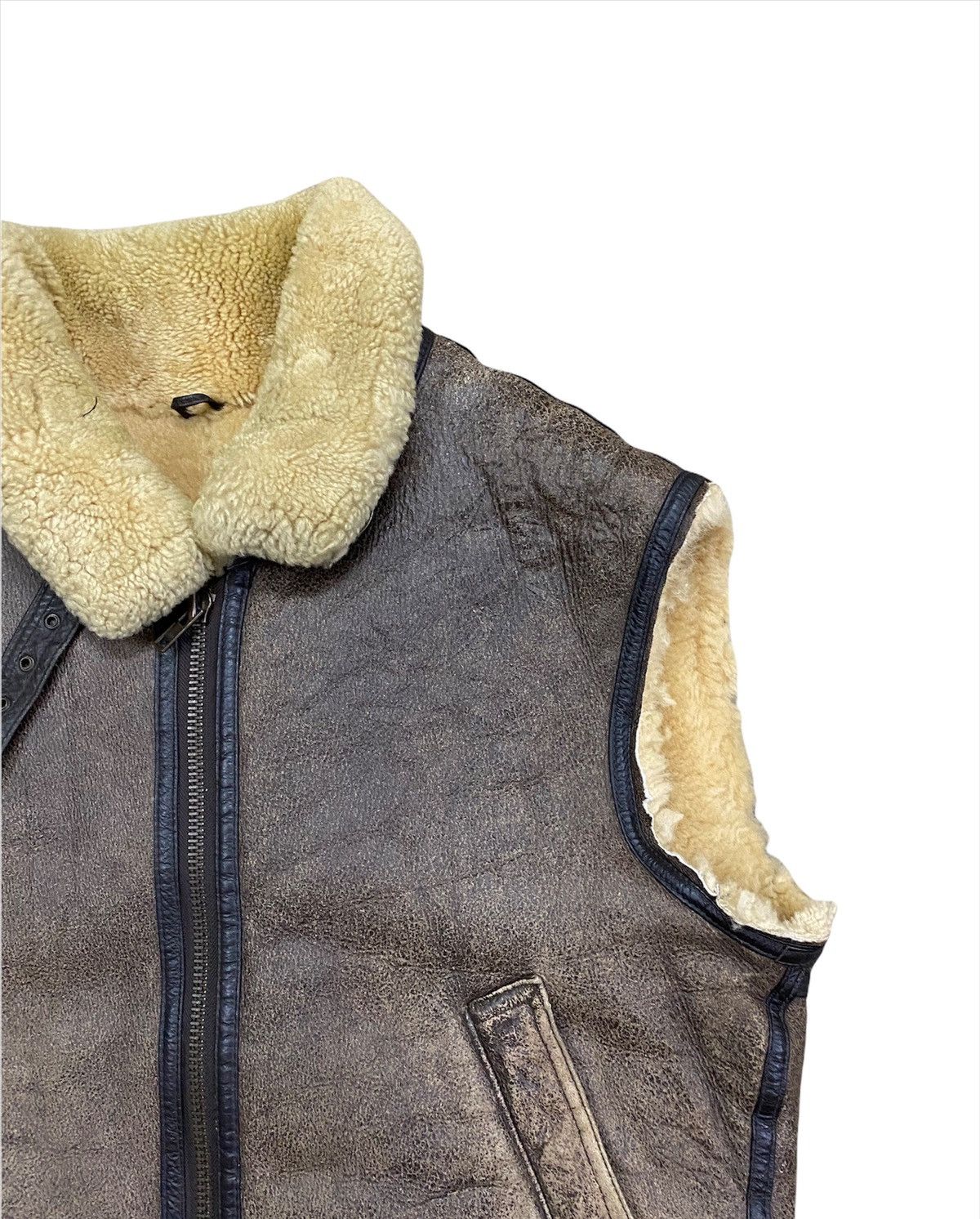 Genuine Leather Vintage Harajuku Mother B3 Sleeveless Jacket Size US L / EU 52-54 / 3 - 4 Thumbnail
