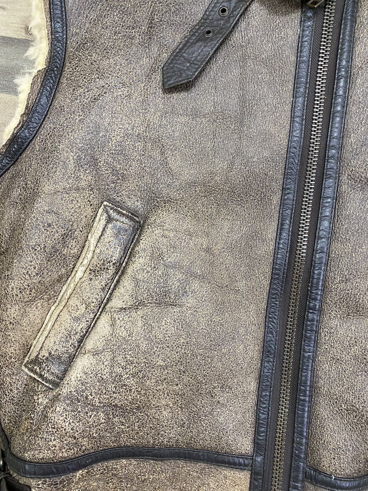 Genuine Leather Vintage Harajuku Mother B3 Sleeveless Jacket Size US L / EU 52-54 / 3 - 7 Thumbnail