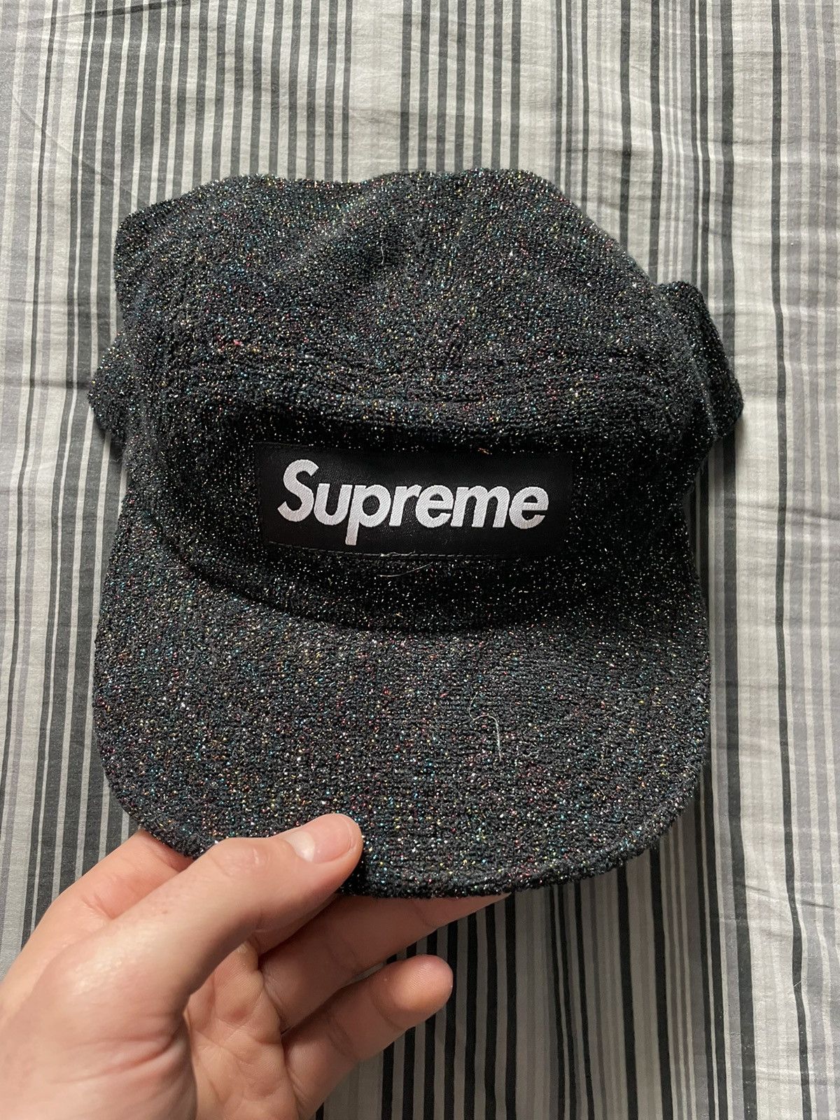 Supreme Supreme Glitter Terry Camp Cap Grailed