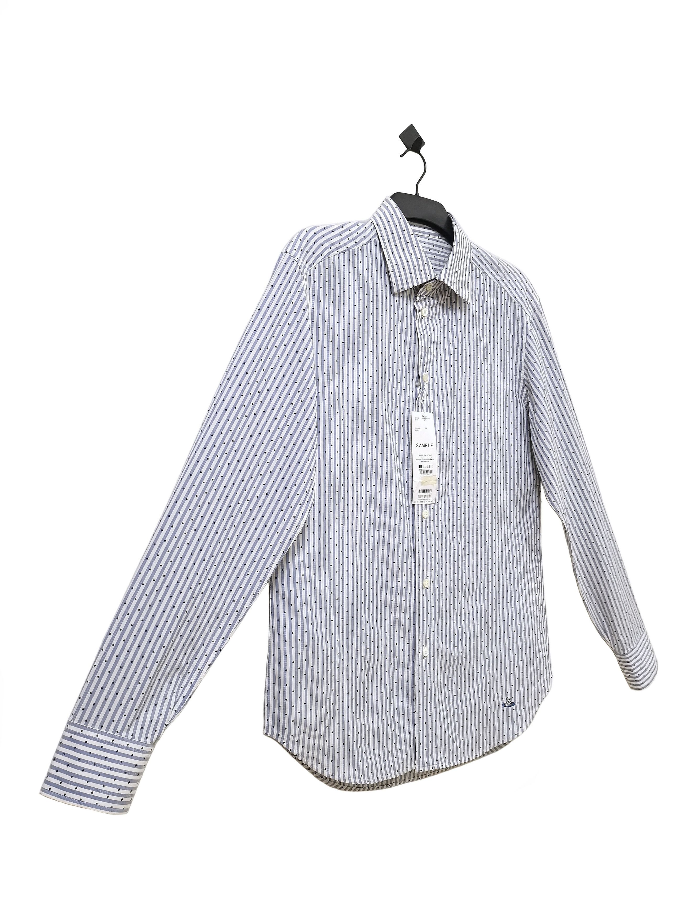 Vivienne Westwood VIVIENNE WESTWOOD Made in Italy (SAMPLE) Stripes Shirts Size US L / EU 52-54 / 3 - 2 Thumbnail