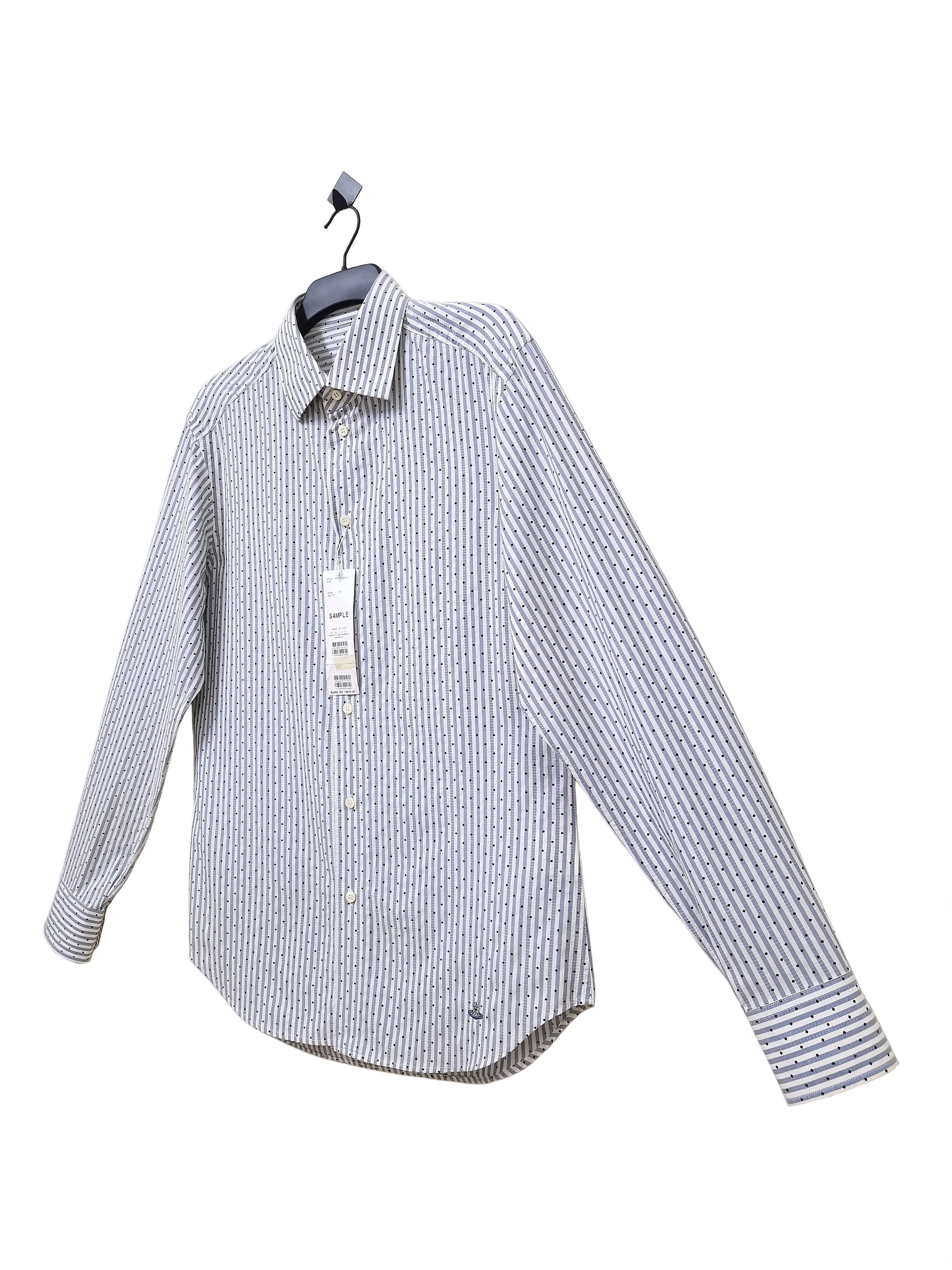 Vivienne Westwood VIVIENNE WESTWOOD Made in Italy (SAMPLE) Stripes Shirts Size US L / EU 52-54 / 3 - 1 Thumbnail