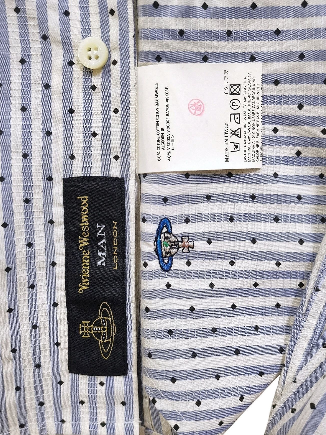 Vivienne Westwood VIVIENNE WESTWOOD Made in Italy (SAMPLE) Stripes Shirts Size US L / EU 52-54 / 3 - 20 Thumbnail