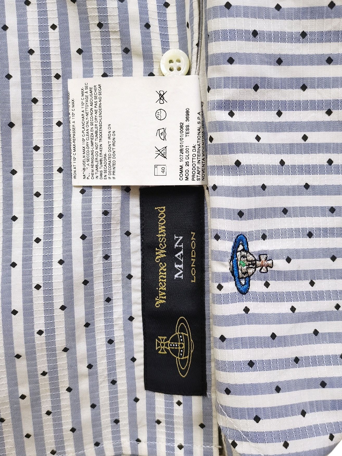 Vivienne Westwood VIVIENNE WESTWOOD Made in Italy (SAMPLE) Stripes Shirts Size US L / EU 52-54 / 3 - 21 Thumbnail