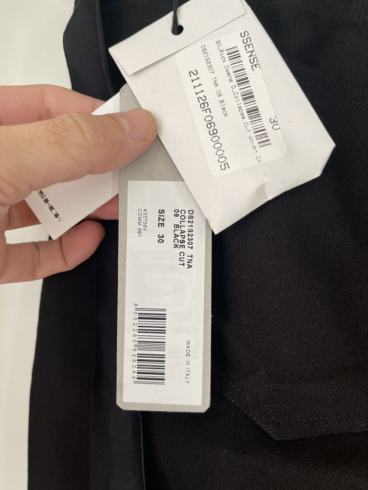Rick Owens Nwt Rick Owens Collapse Cropped canvas Black Jeans Size US 30 / EU 46 - 3 Thumbnail