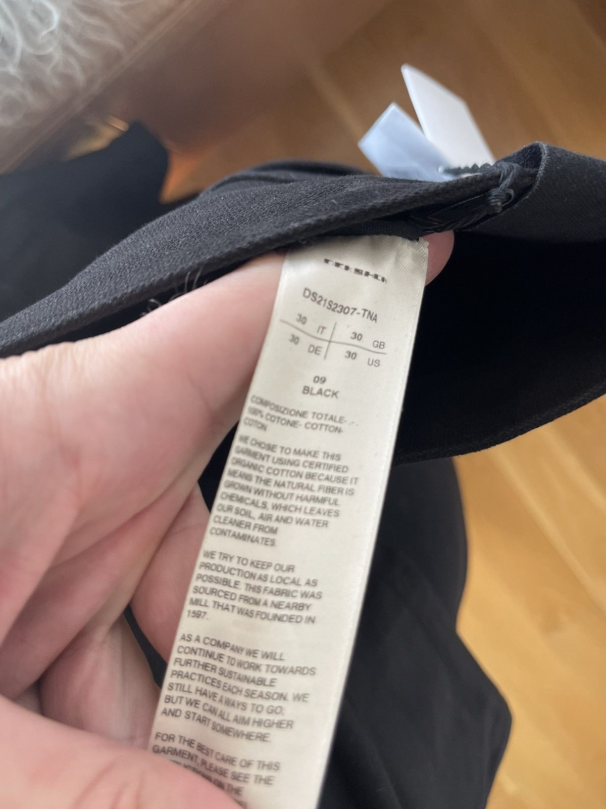 Rick Owens Nwt Rick Owens Collapse Cropped canvas Black Jeans Size US 30 / EU 46 - 5 Thumbnail