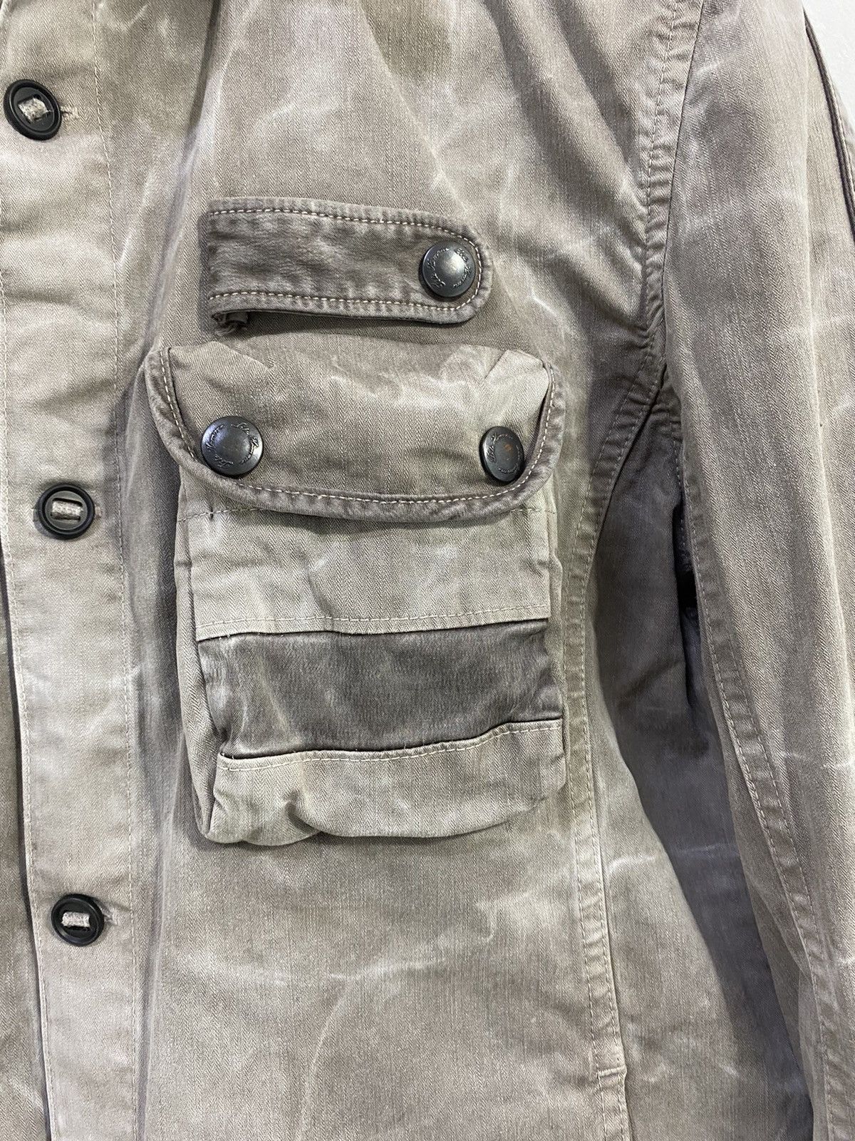 Tete Homme Tete Homme Button Up Shirt 4 Pocket Design Distressed Size US S / EU 44-46 / 1 - 8 Thumbnail