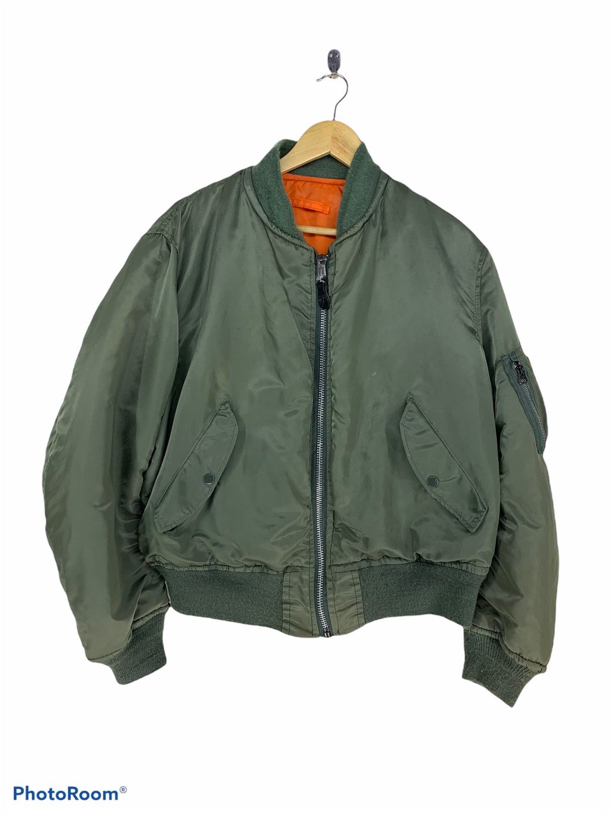 Vintage Alpha Industries USA Reversible MA-1 Bomber Jacket