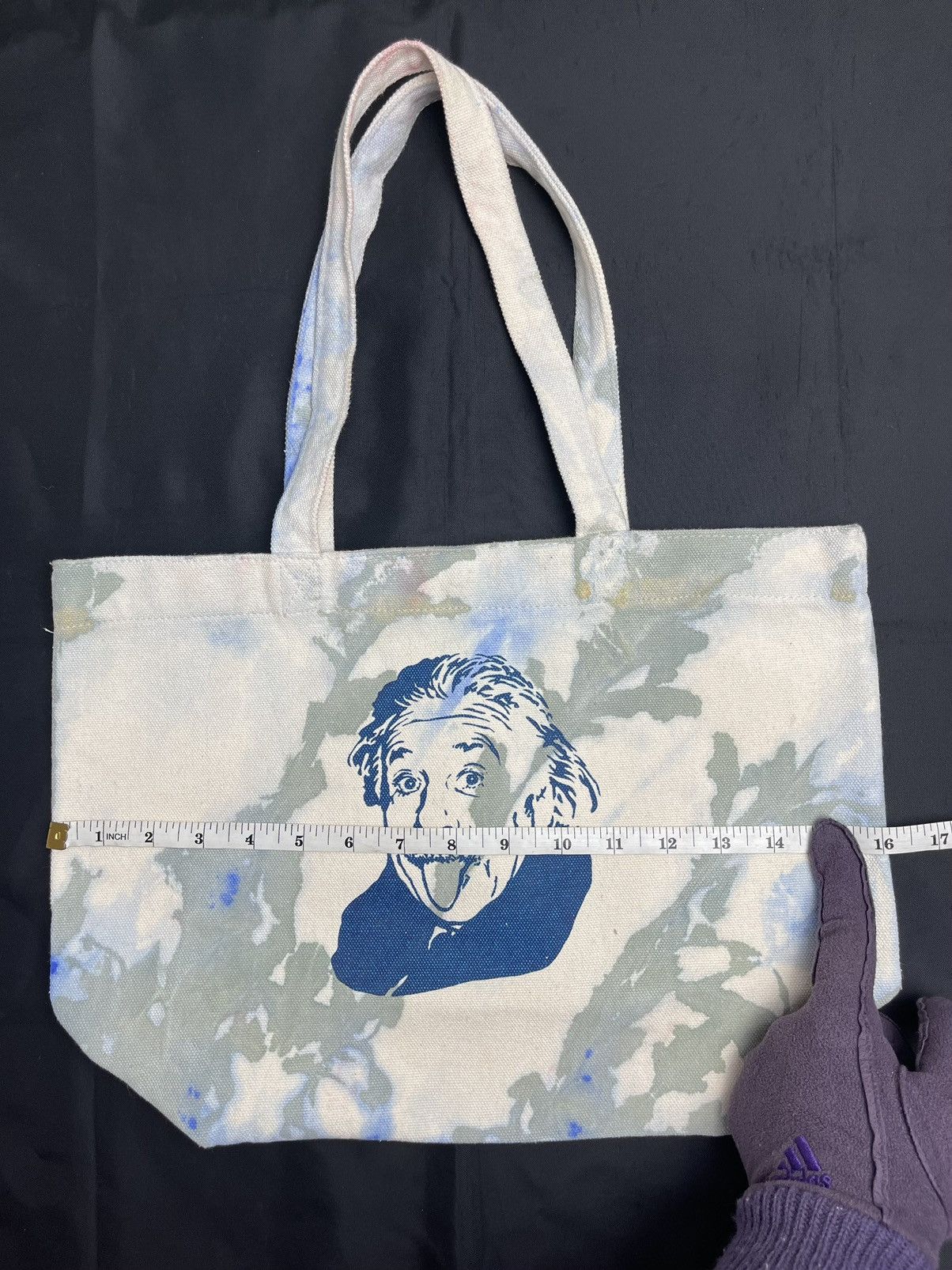 If Six Was Nine Albert Einstien Tie dye Tote Bag Size ONE SIZE - 5 Thumbnail